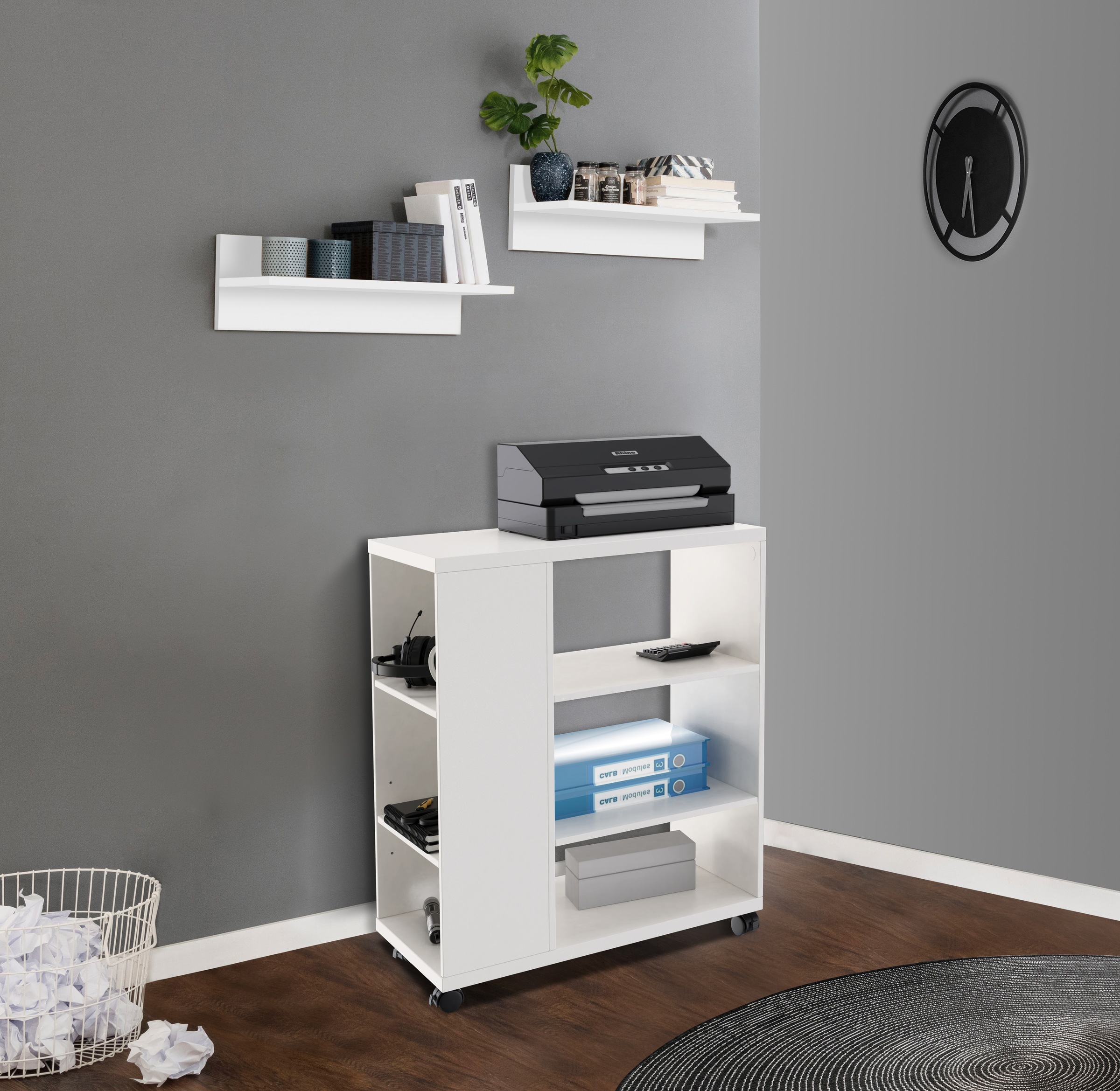 INOSIGN Rollwagen "LOKVE, Rollcontainer, Druckertisch, Rollregal," Rollen f günstig online kaufen