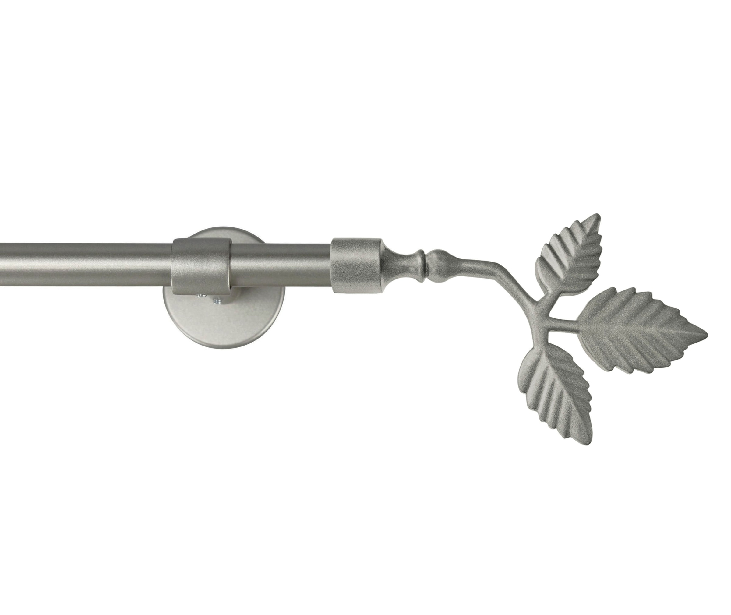 GARESA Gardinenstange »SHEET«, 1 läufig-läufig, Wunschmaßlänge, Vorhanggarnitur, verlängerbar, Knopf mit Blätter, ohne Ringe