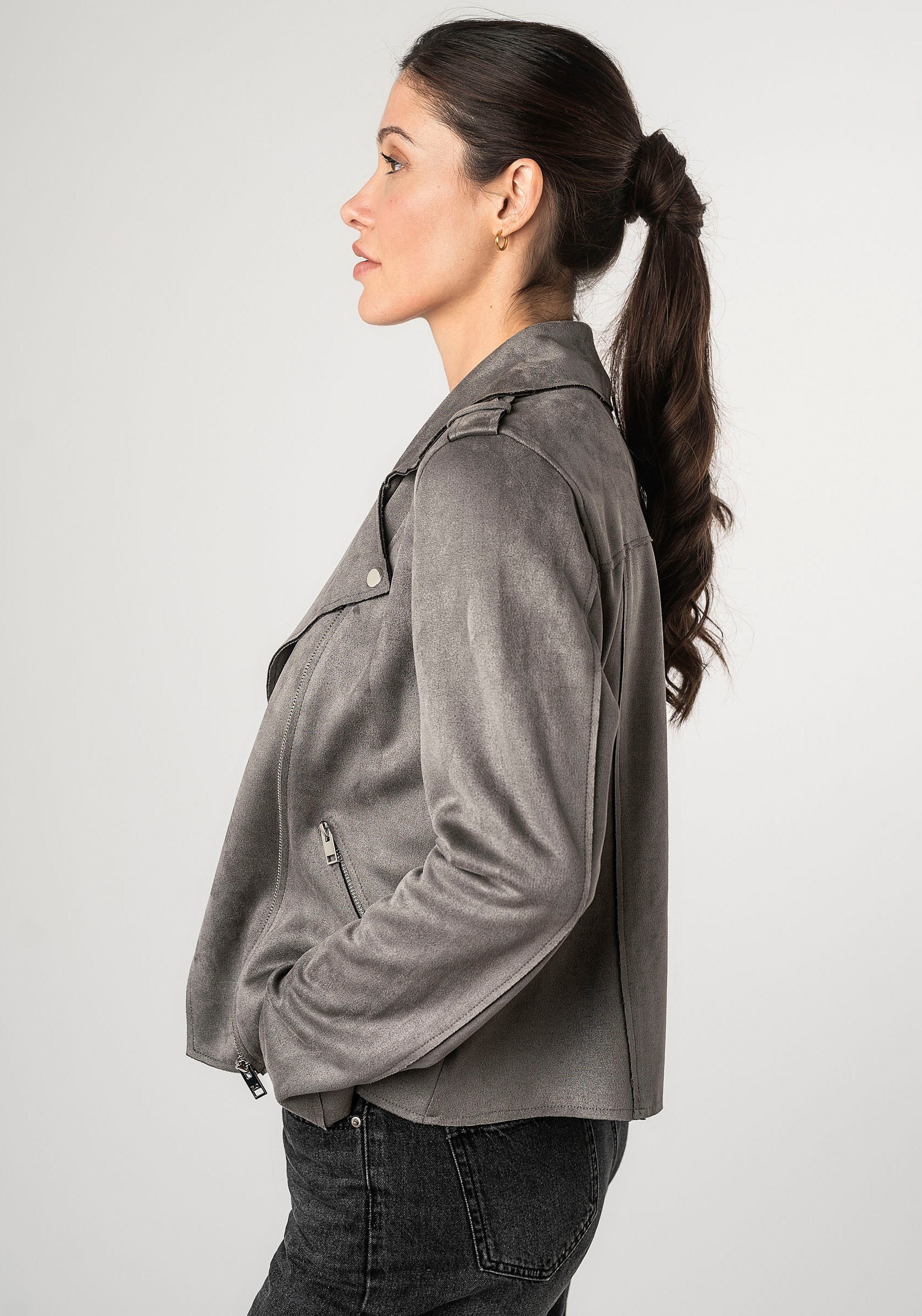 Mauritius Lederimitatjacke »2Wtomiwa« mit Schulterklappen, mit Nieten