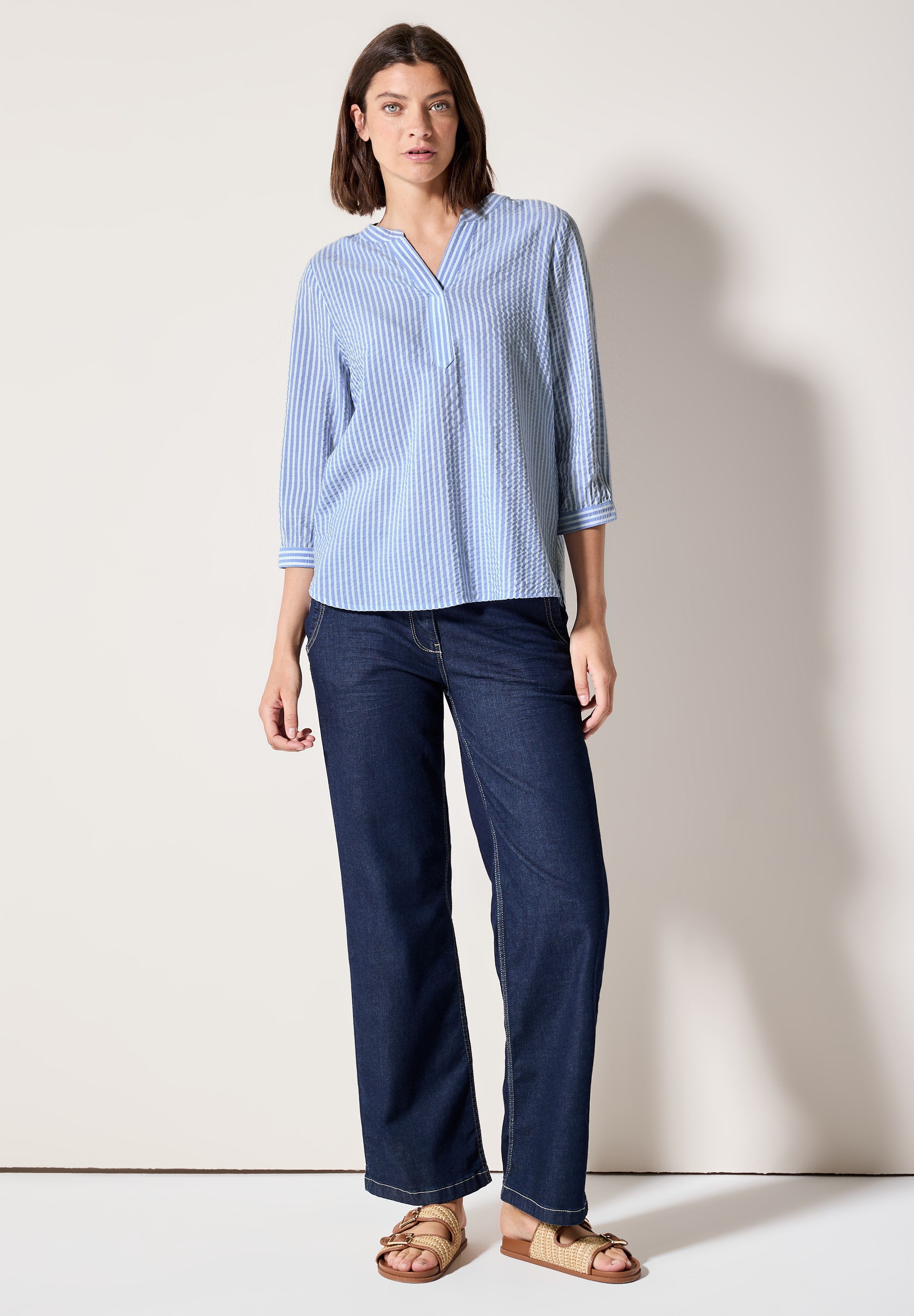 Cecil Klassische Bluse, mit 3/4 Ärmeln