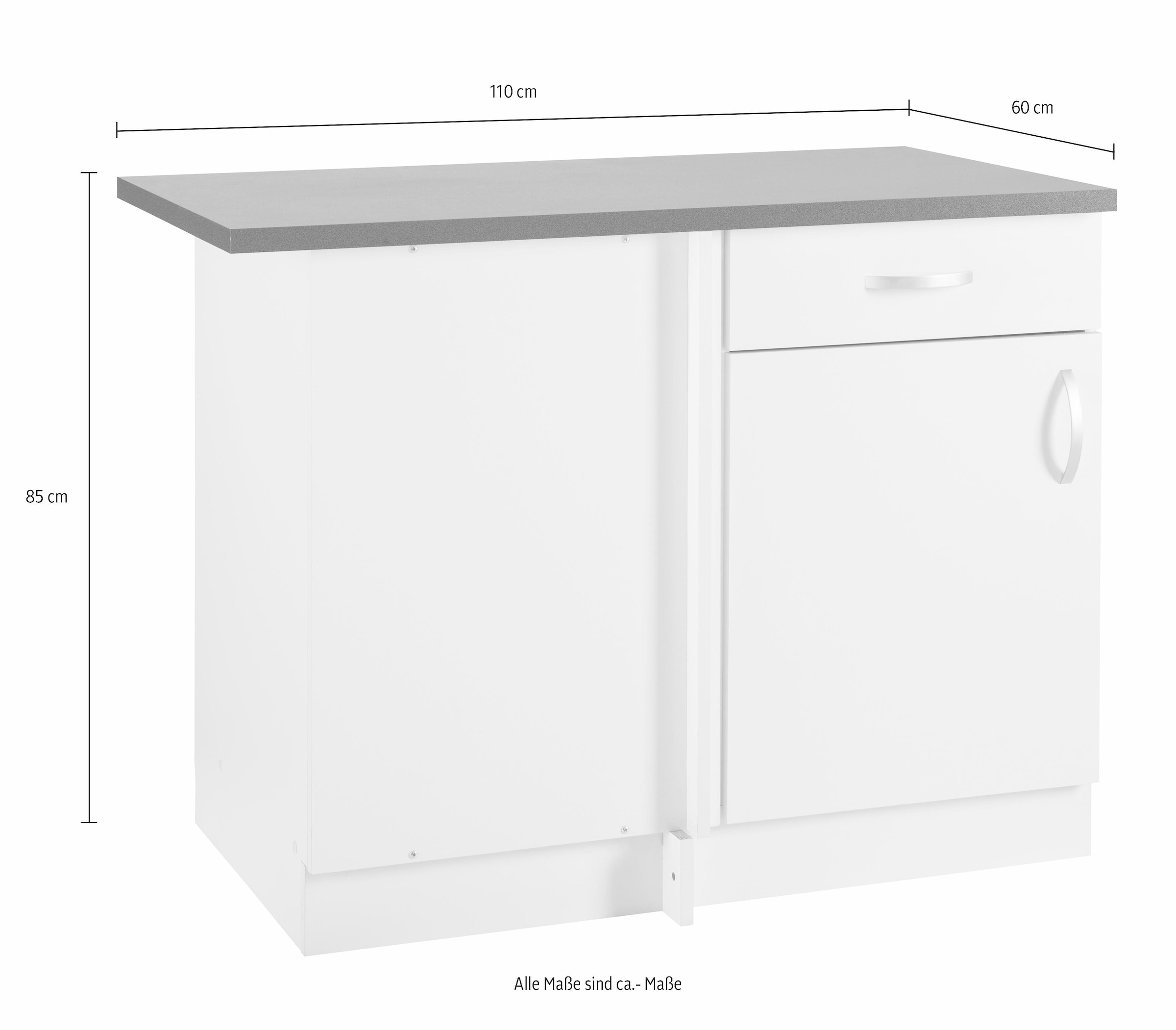 wiho Küchen Eckunterschrank »Amrum«, 110 cm breit online kaufen | BAUR