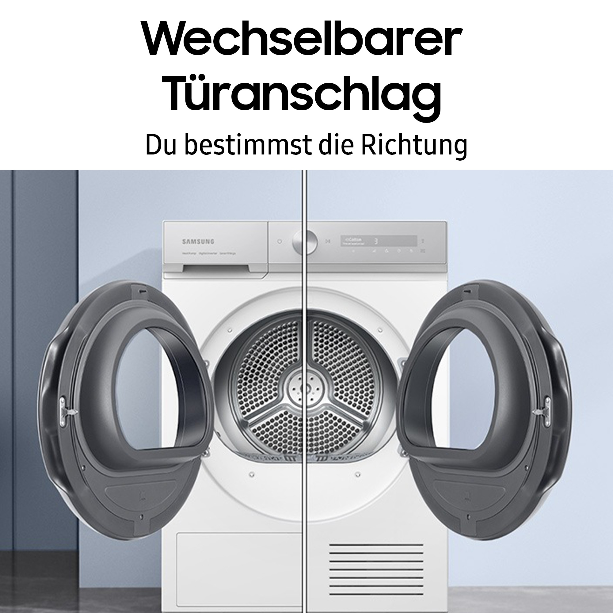 Samsung Wärmepumpentrockner »DV90T5240AW/S2«, 9 kg, Knitterschutz