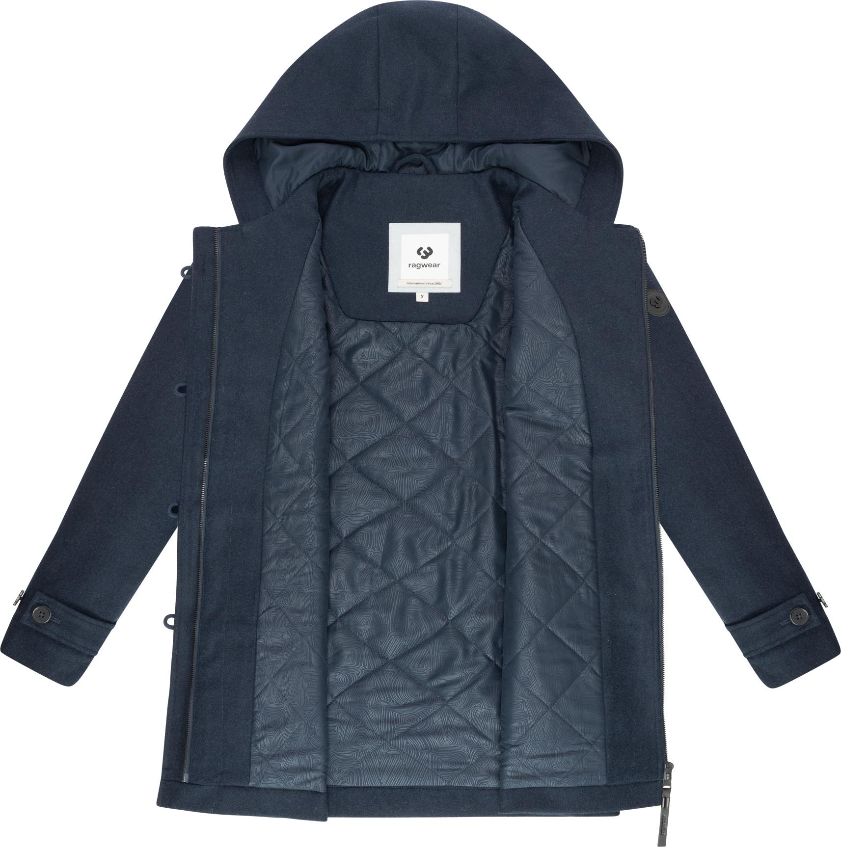 Ragwear Wintermantel »Duffina YOUMODO«, warmer Mantel mit Knopfleiste