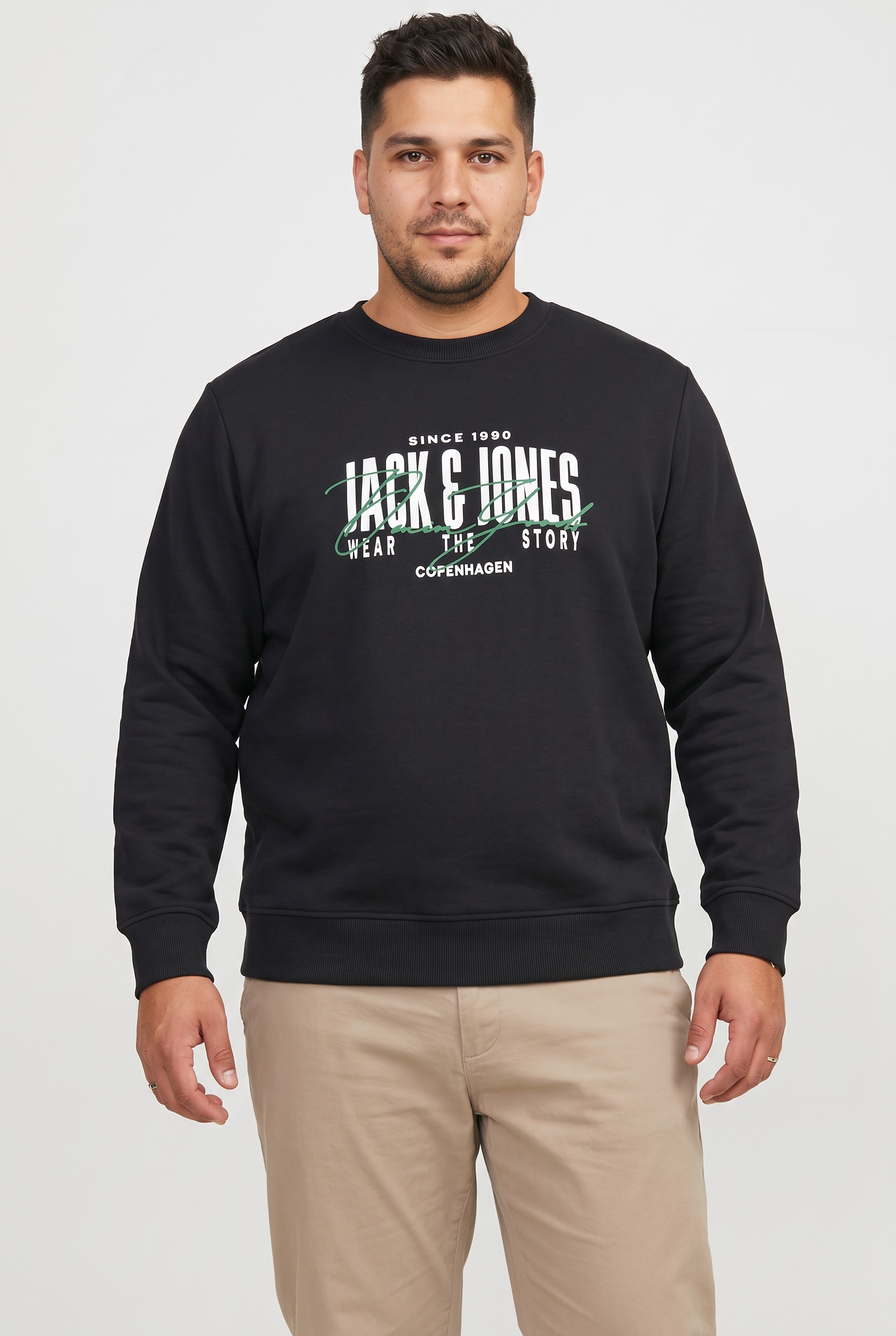 Jack & Jones PlusSize Sweatshirt »JJAERO SWEAT CREW NECK PLS«, Baumwollmischung, regular fit
