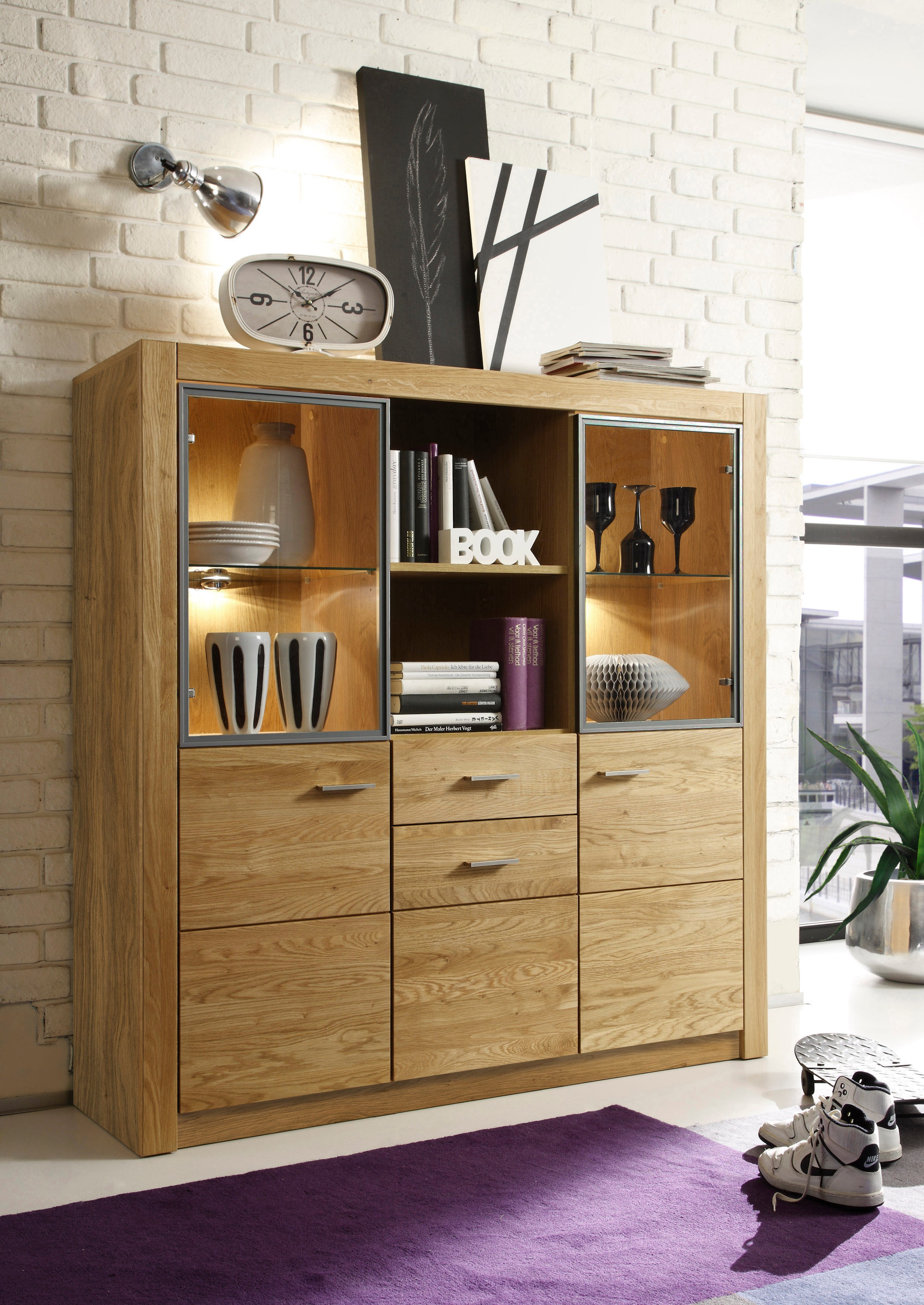 INOSIGN Highboard "HARTFORD", Vitrine, Breite 137 cm