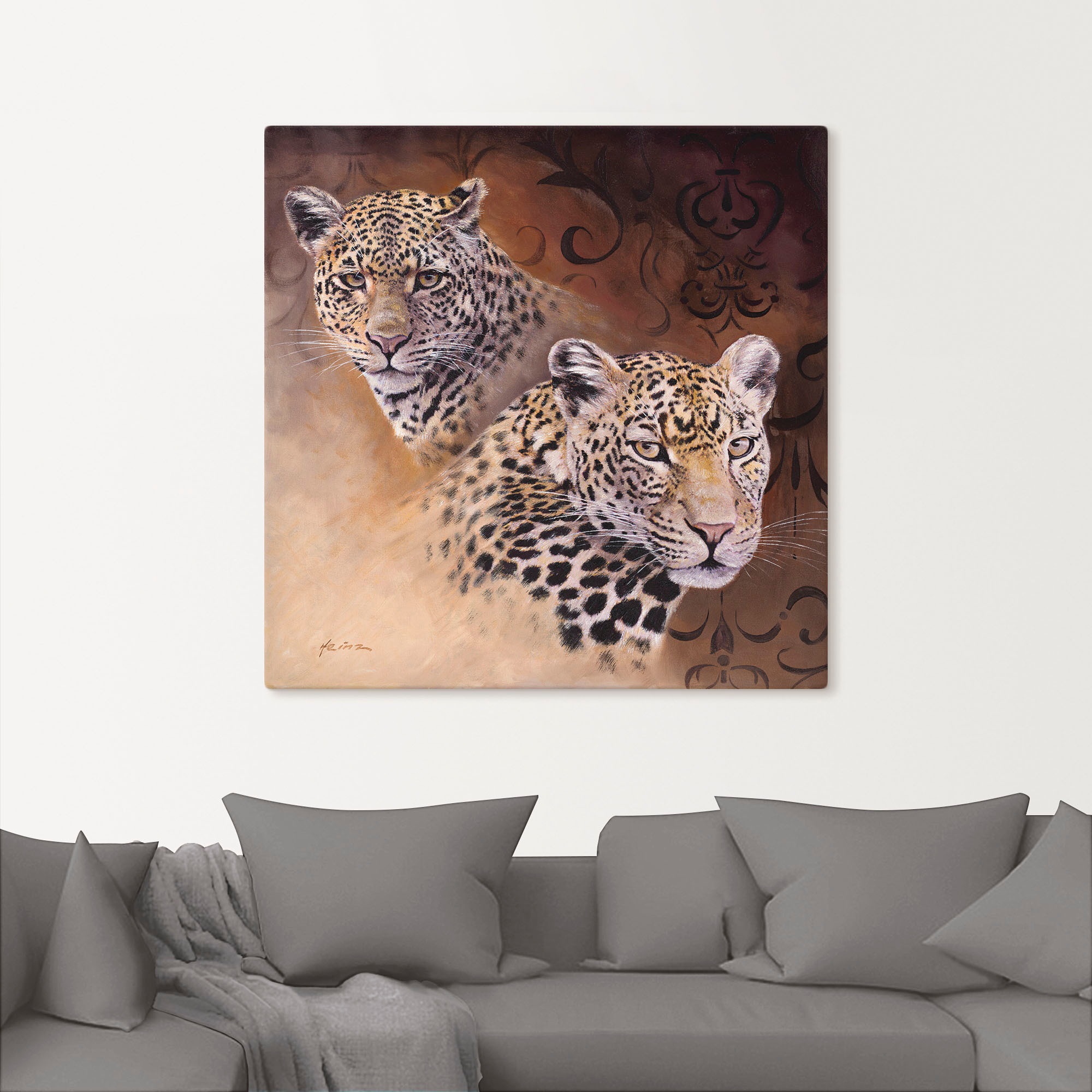 Artland Wandbild "Leoparden", Wildtiere, (1 St.), als Alubild, Outdoorbild, günstig online kaufen