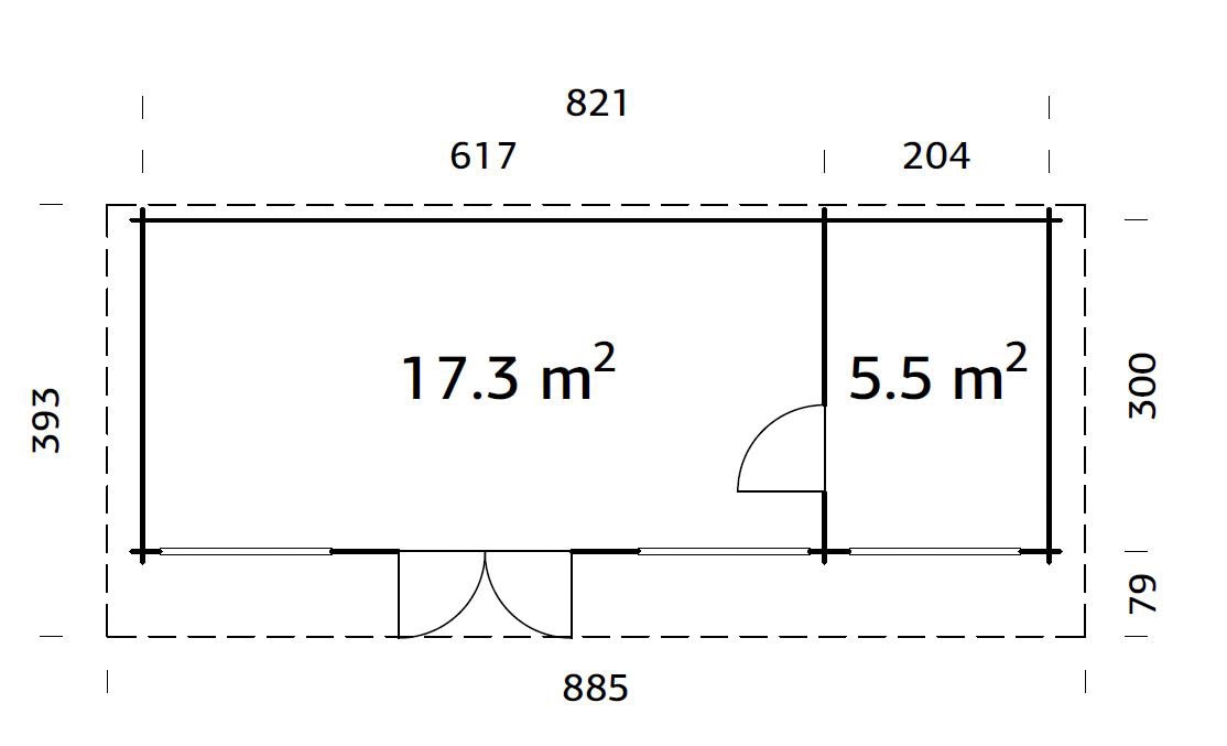 Palmako Gartenhaus »Heidi« 22,8 m², mit Fußboden im Gartenhaus