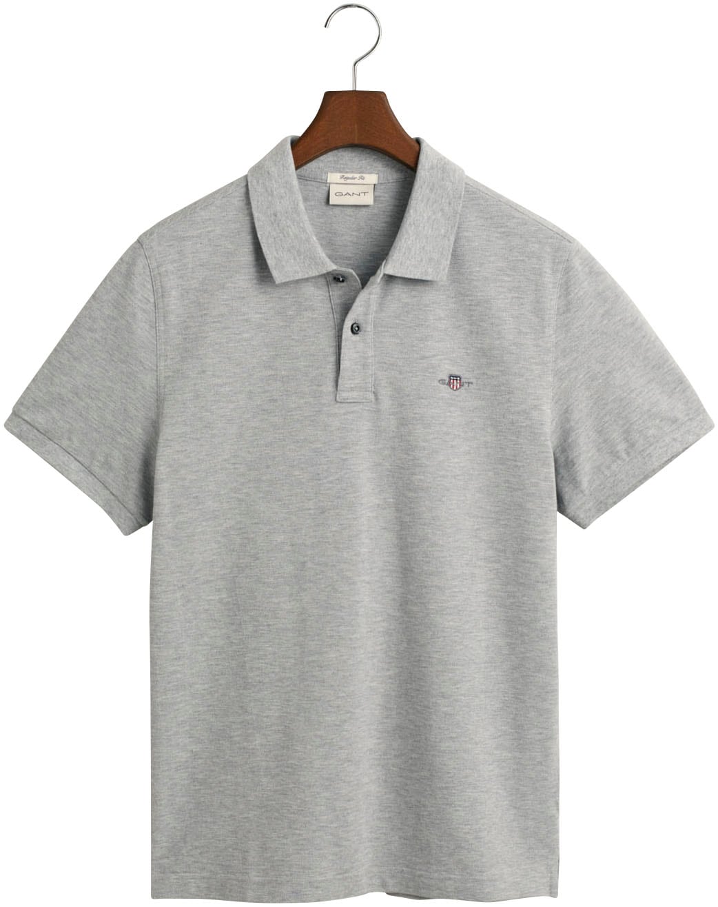 Gant Poloshirt »REG SHIELD SS PIQUE POLO«, mit Logo und Flachstrickkragen 100% Baumwolle Pique