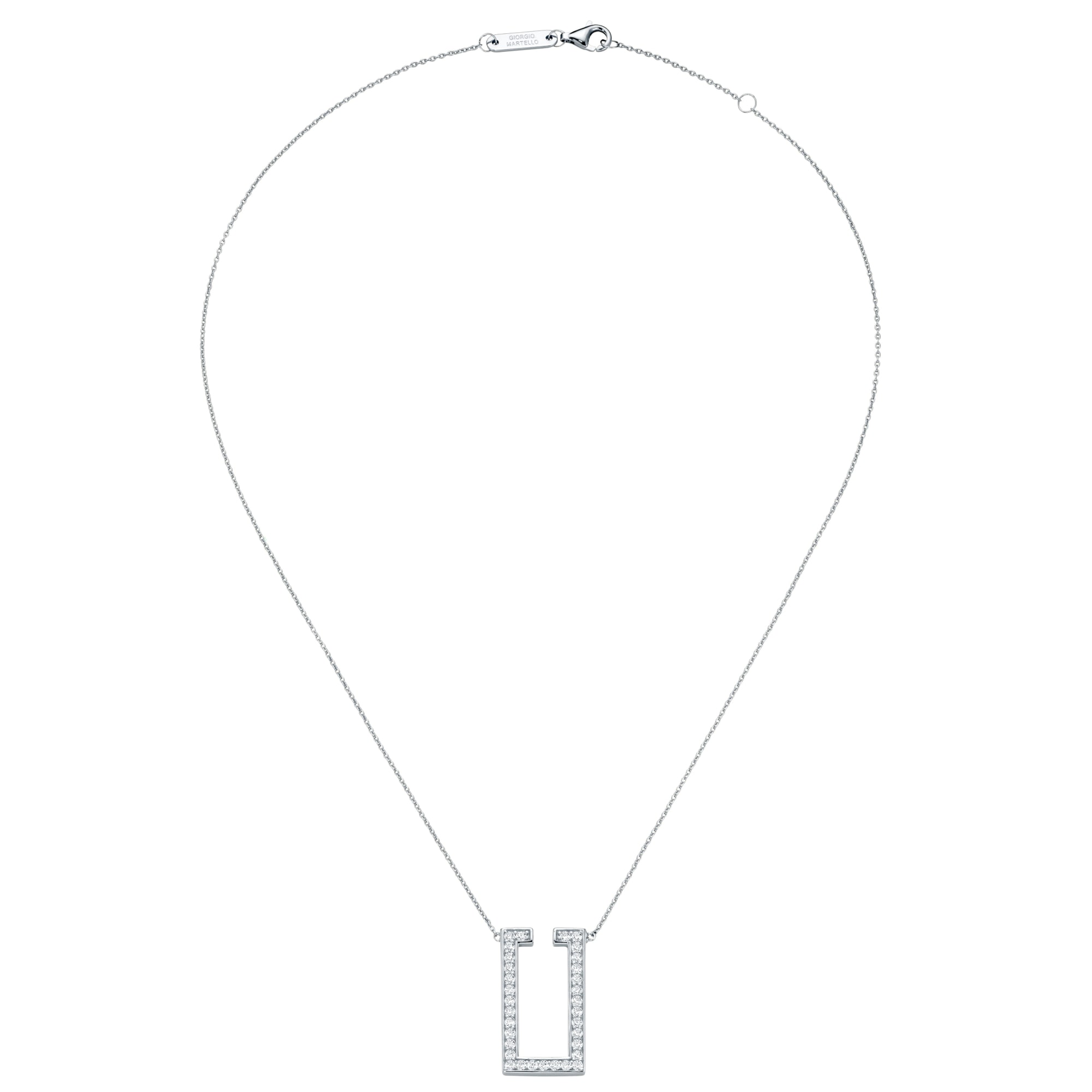 GIORGIO MARTELLO MILANO Collier »Mittelteil U-förmig mit Zirkonia, Silber 925«