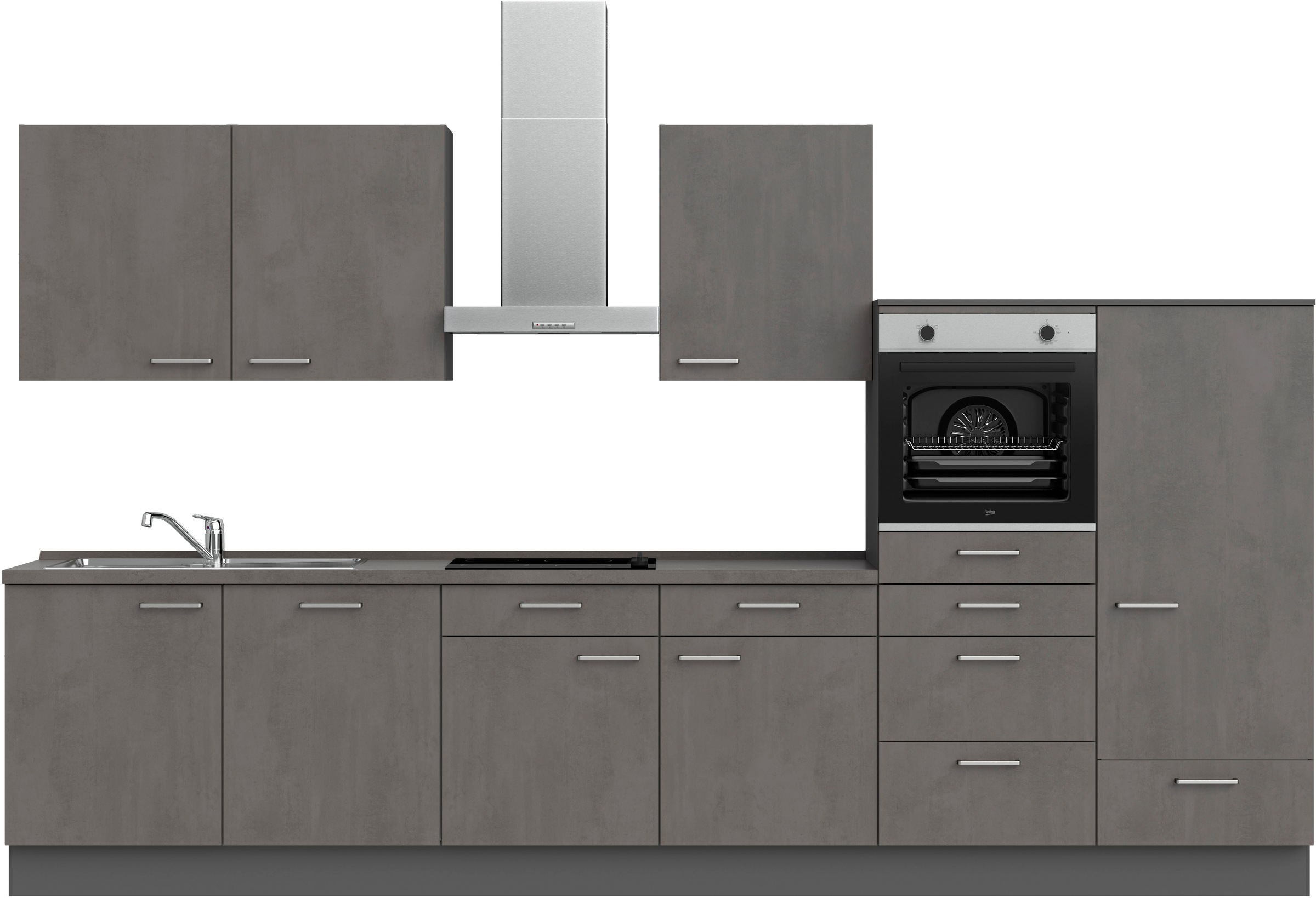 nobilia Küchenzeile ""Riva I"" vormontiert, Ausrichtung wählbar, Breite 360 günstig online kaufen