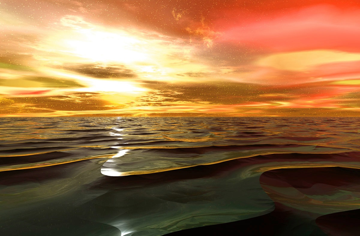 Papermoon Fototapetas »Meer bei Sonnenuntergang«...