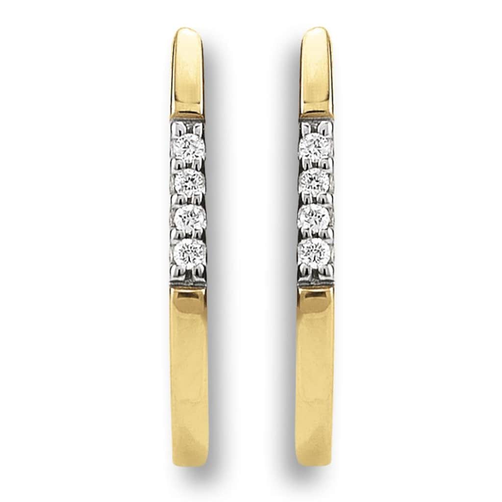 ONE ELEMENT Paar Ohrstecker »0 03 ct Diamant Brillant Ohrringe Ohrstecker  aus 585 Gelbgold« Damen Gold Schmuck