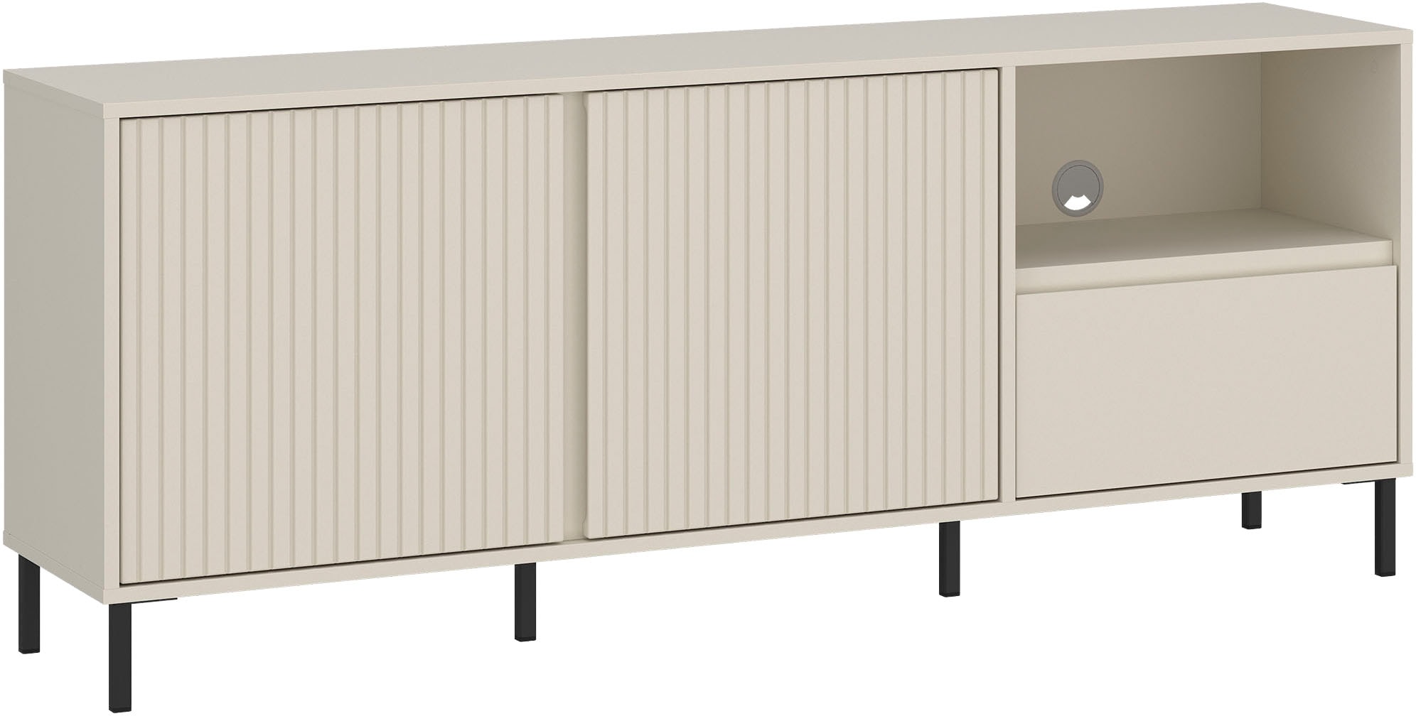 Home affaire Lowboard "viel Stauraum, Soft Close, 2 Türen und 1 Schubkasten günstig online kaufen