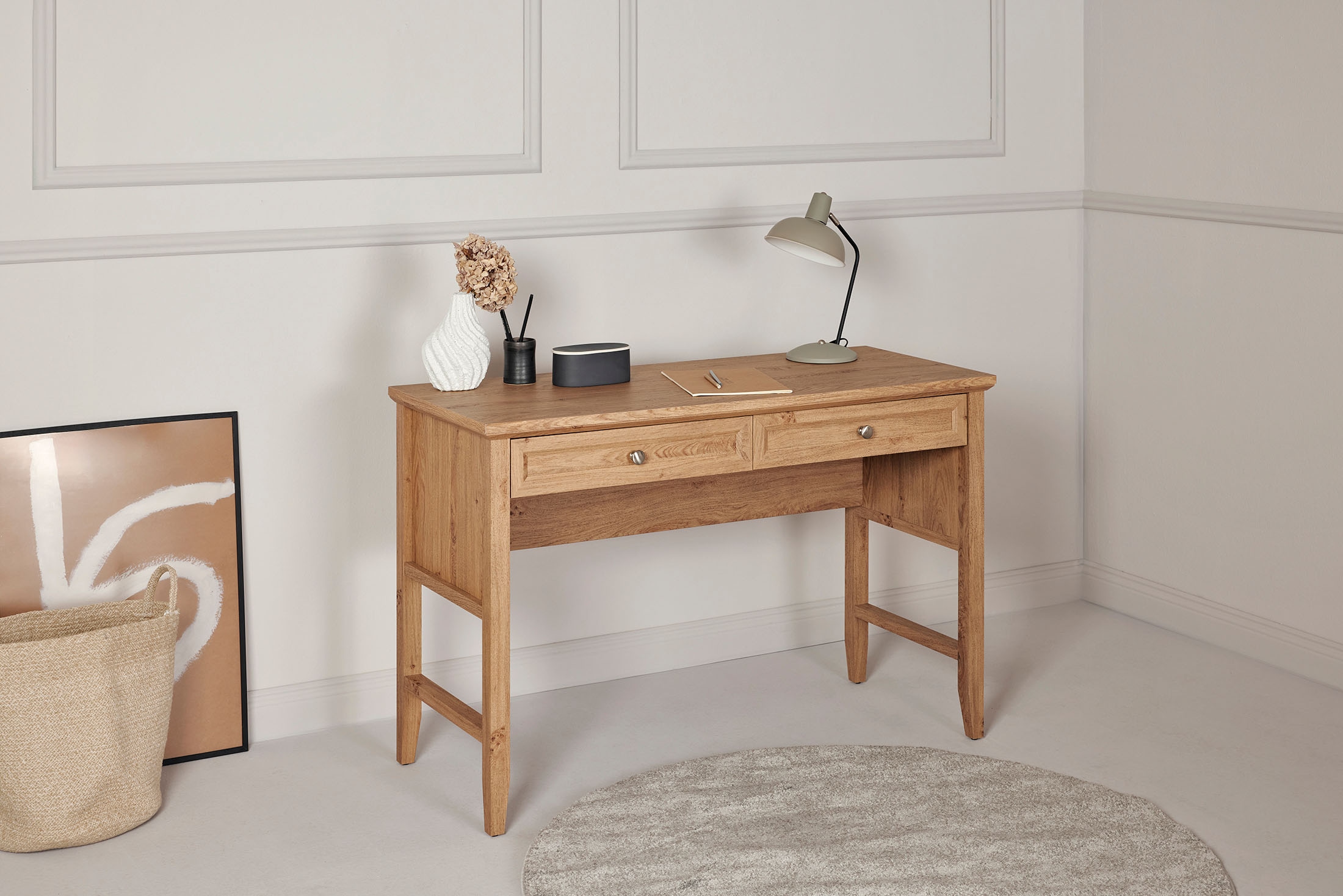 Jahnke Schreibtisch »CLASSIC D 120« Schreibtisch, Schminktisch, Konsole, 2 Schubladen, Breite: 120 cm