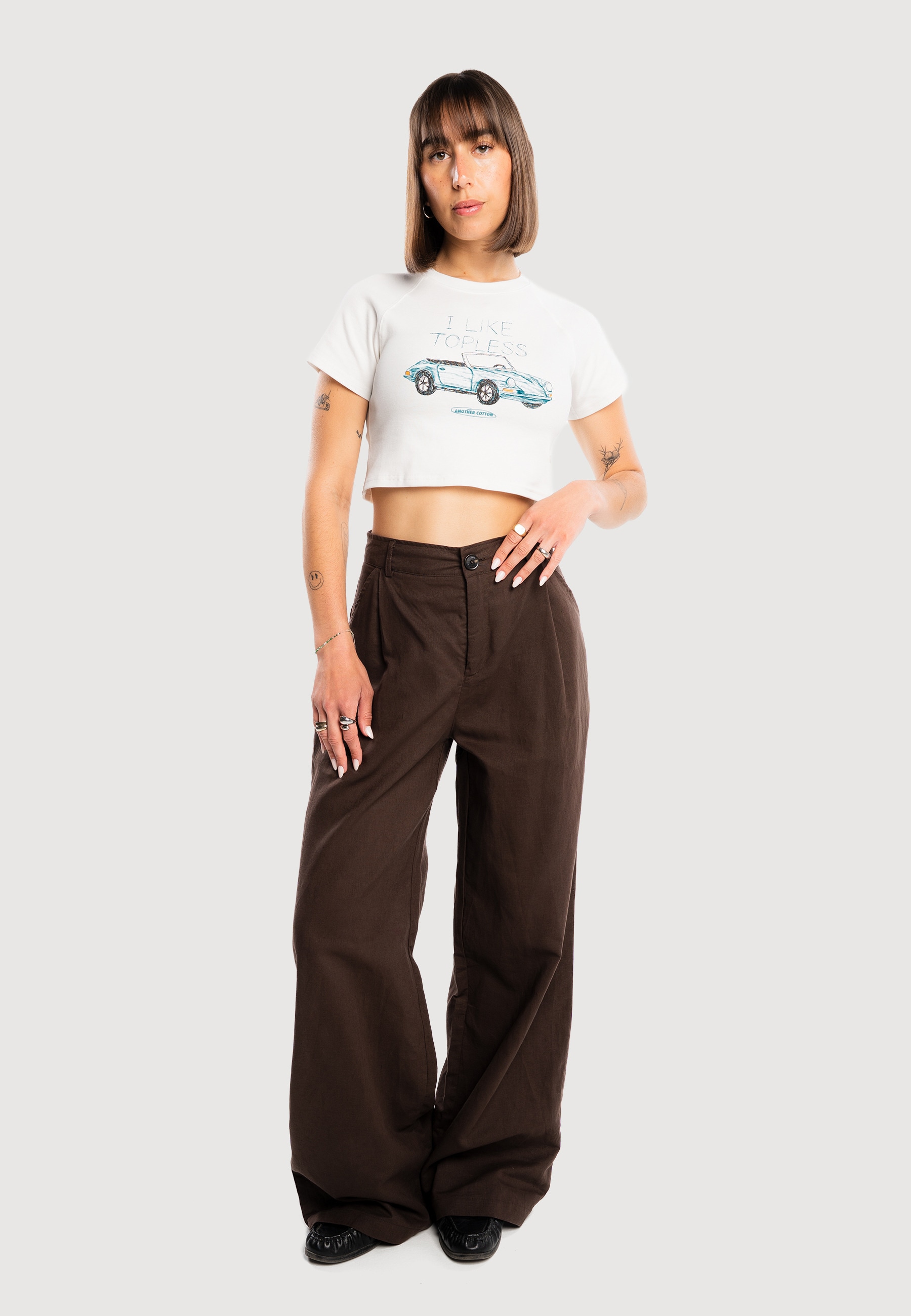Another Cotton Lab T-Shirt »Another Cotton Lab Topless Crop Top« 1