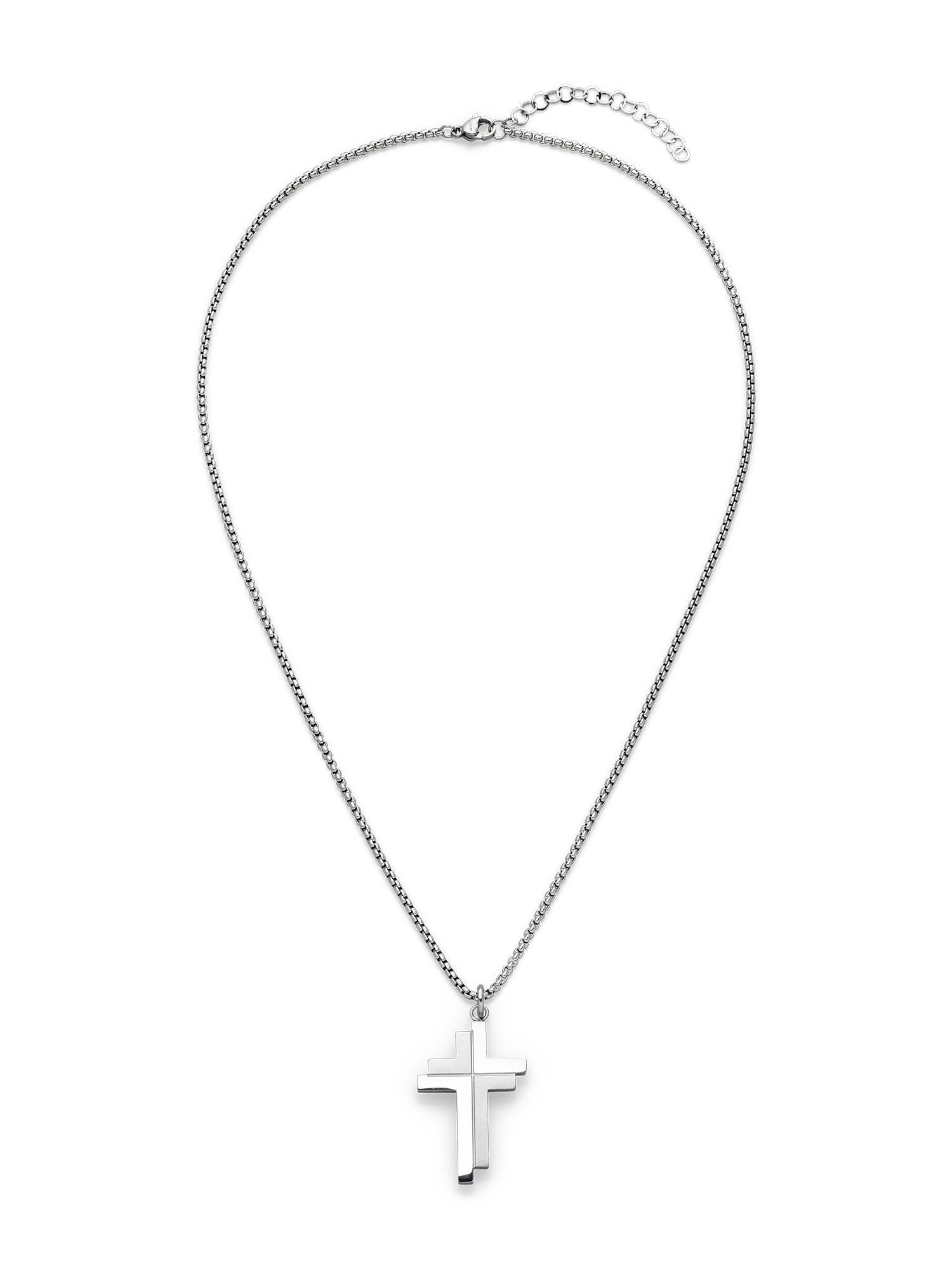 s.Oliver Kette mit Anhänger »Schmuck Geschenk Edelstahl Halskette Cross, Kreuz«