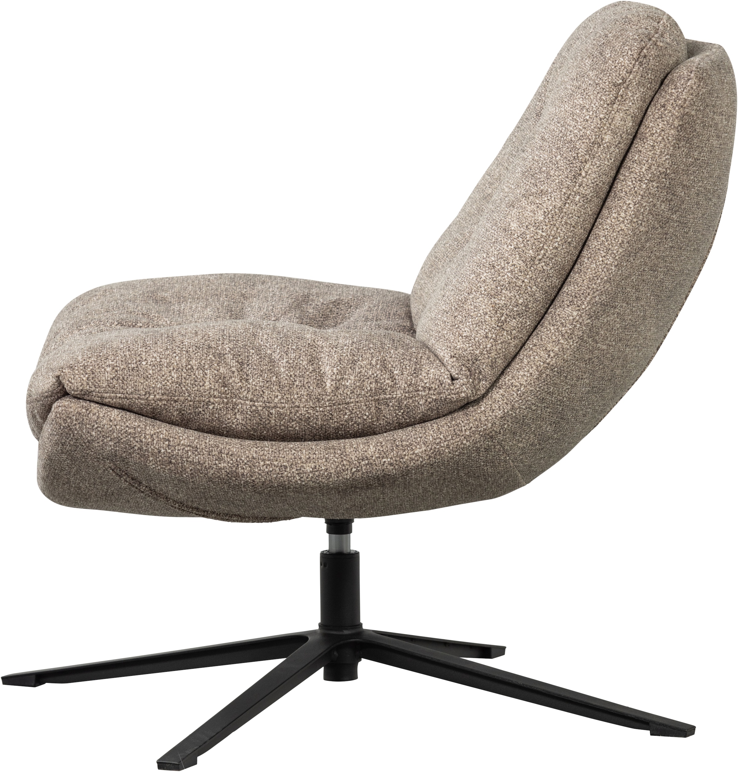 WOOOD Drehsessel »Arve mit Gewebtem Bezug und Drehmechanismus B 82 x T 87 x H 86 cm« Sehr hohe Verschleißfestigkeit, Tragkraft 120 kg, Metallgestell