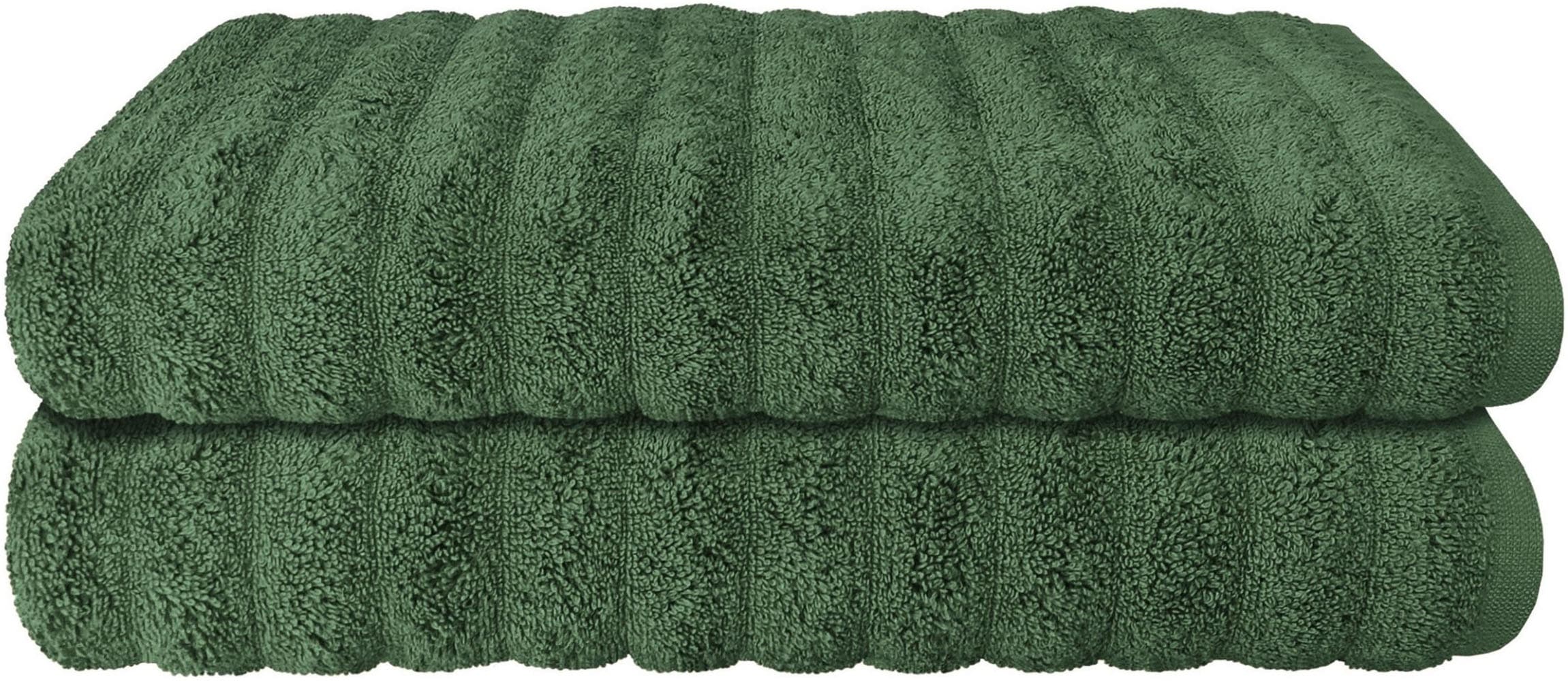 Schiesser Duschtücher "Neapel aus 100% Baumwolle mit eleganter Hoch-Tief-Optik" OEKO-TEX MADE IN GREEN