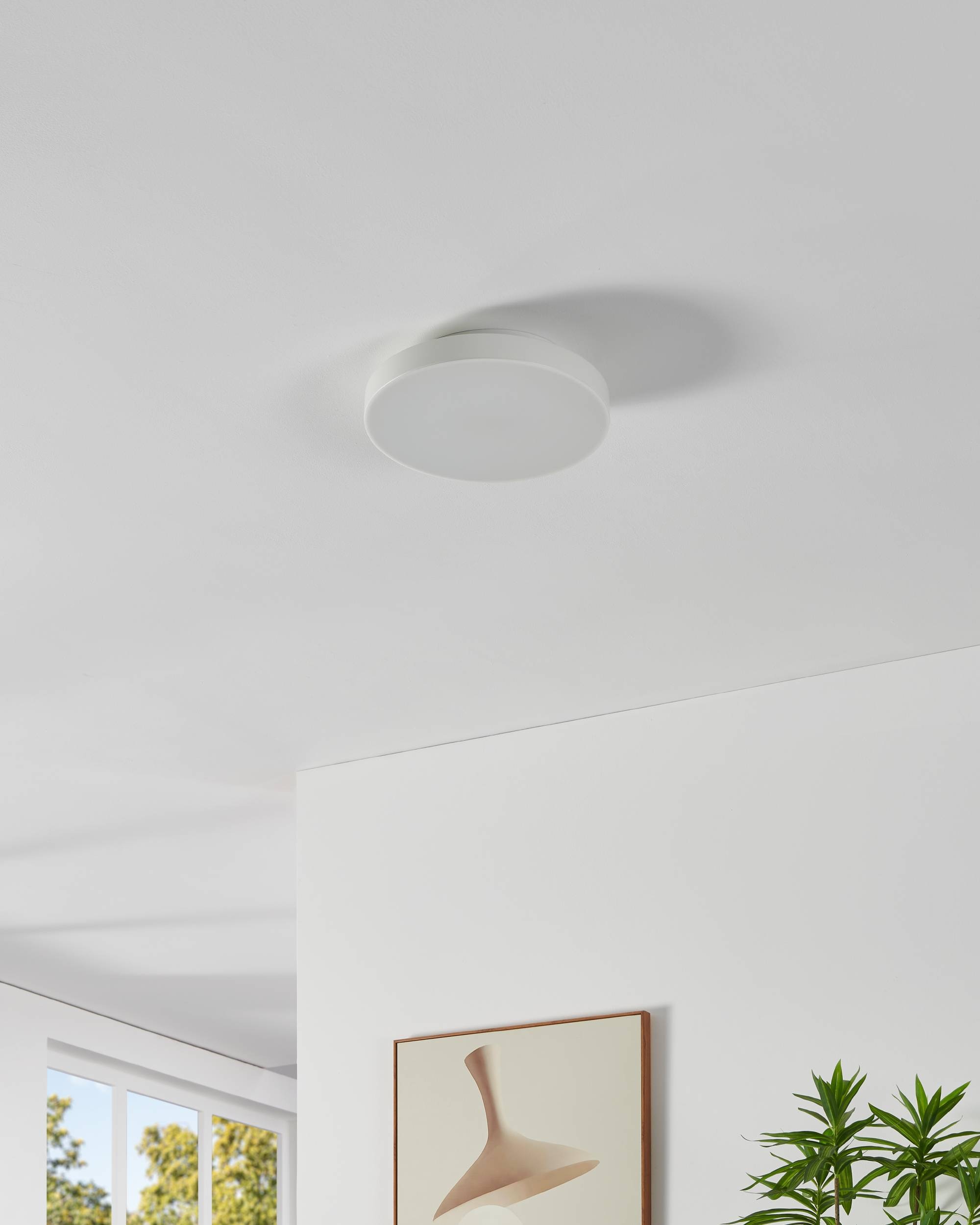 EGLO LED-Deckenleuchte »TURCONA-Z« in weiß aus Stahl, Alu / inkl. LED fest integriert - 15,7 Watt, Durchm. ca. 30 cm
