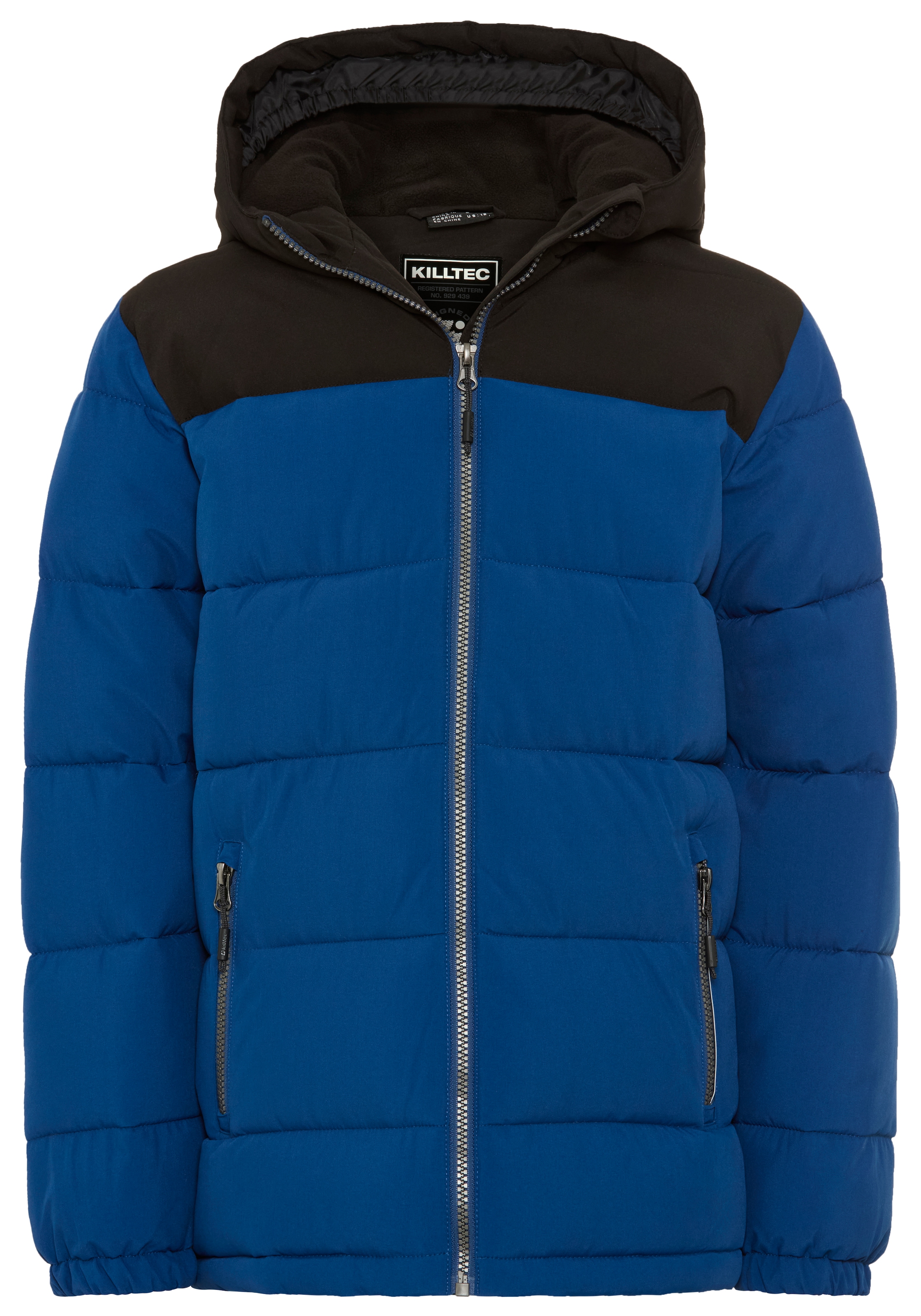 "Winterjacke KILLTEC ""KW 1 BYS JCKT OT"", Kinder, Gr. 140, blau, Jacken Winterjacke, mit Kapuze, für Kinder und Jugendliche, wasserdicht