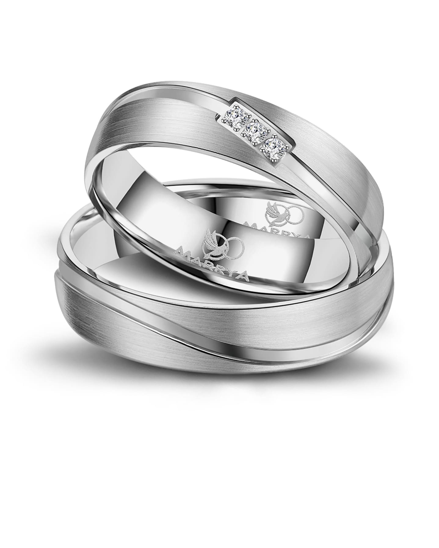 Marrya Partnerring »Edelstahl Ringe Trauringe Eheringe Partnerringe«