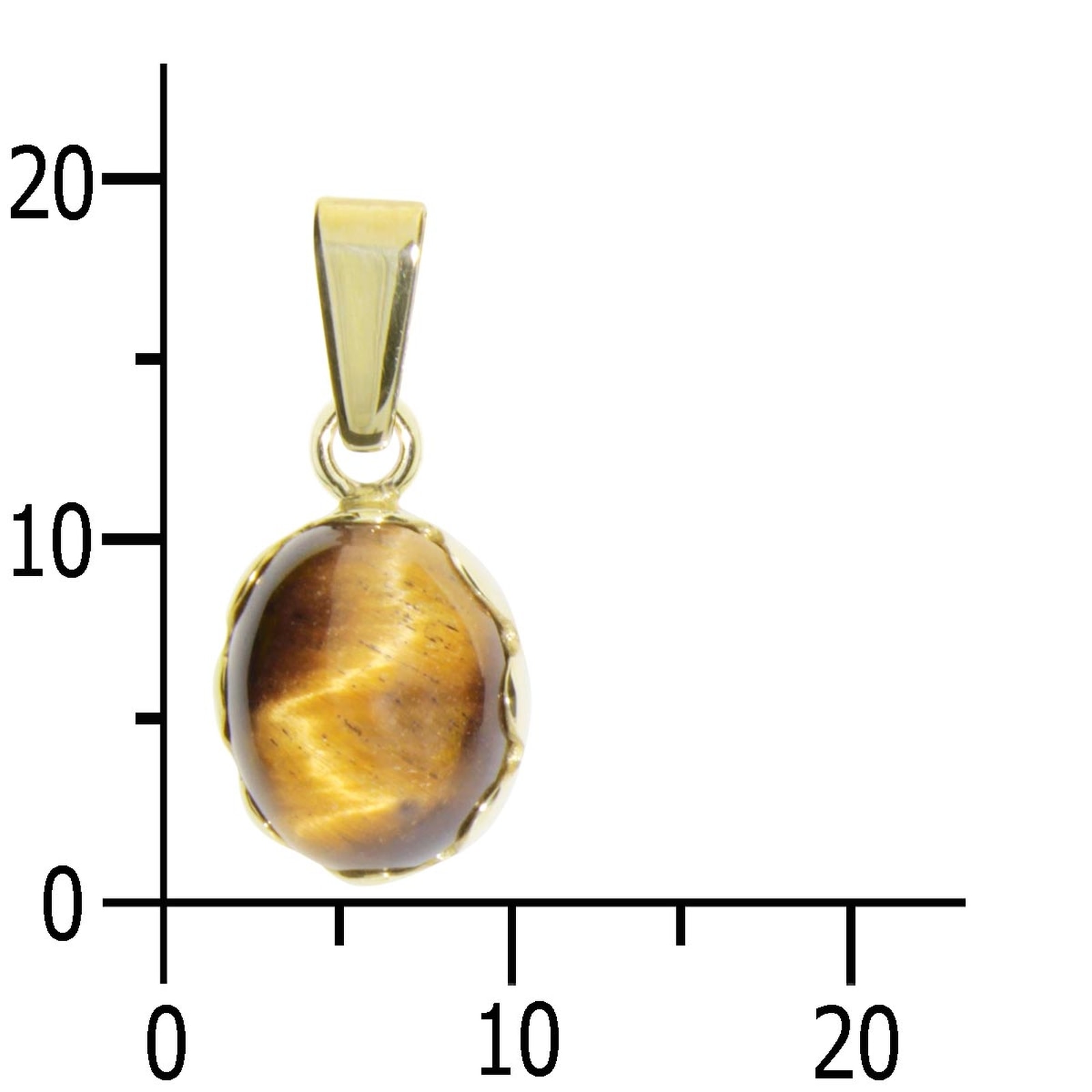 OSTSEE-SCHMUCK Kettenanhänger »- Käthe - Gold 333/000 - Tigerauge«