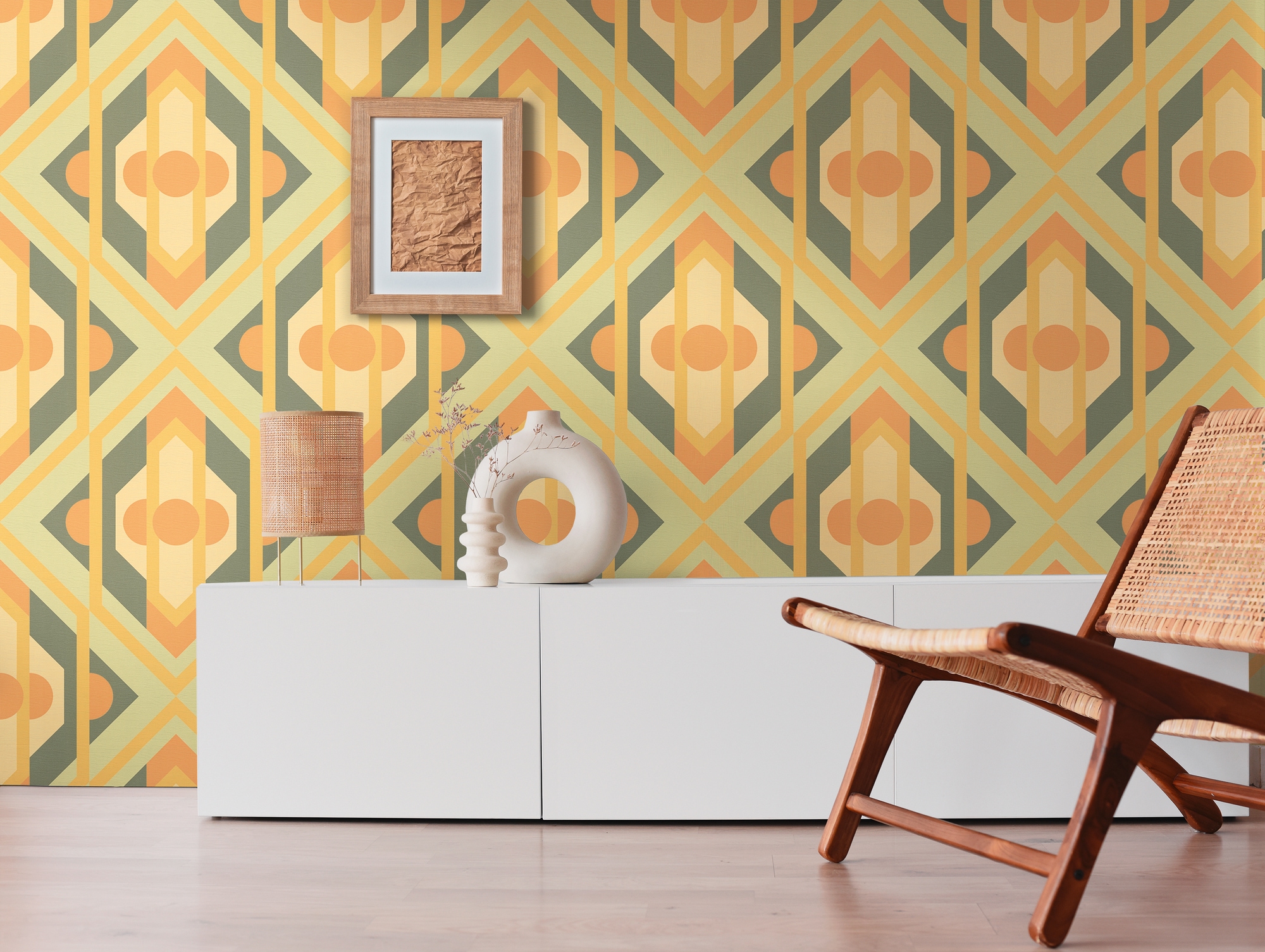 A.S. Création Vliestapete »Retro Chic 3D-Tapete Mustertapete Grafik 3D«, matt, Vliestapete Kunst für Schlafzimmer Küche Wohnzimmer 3D Design modern