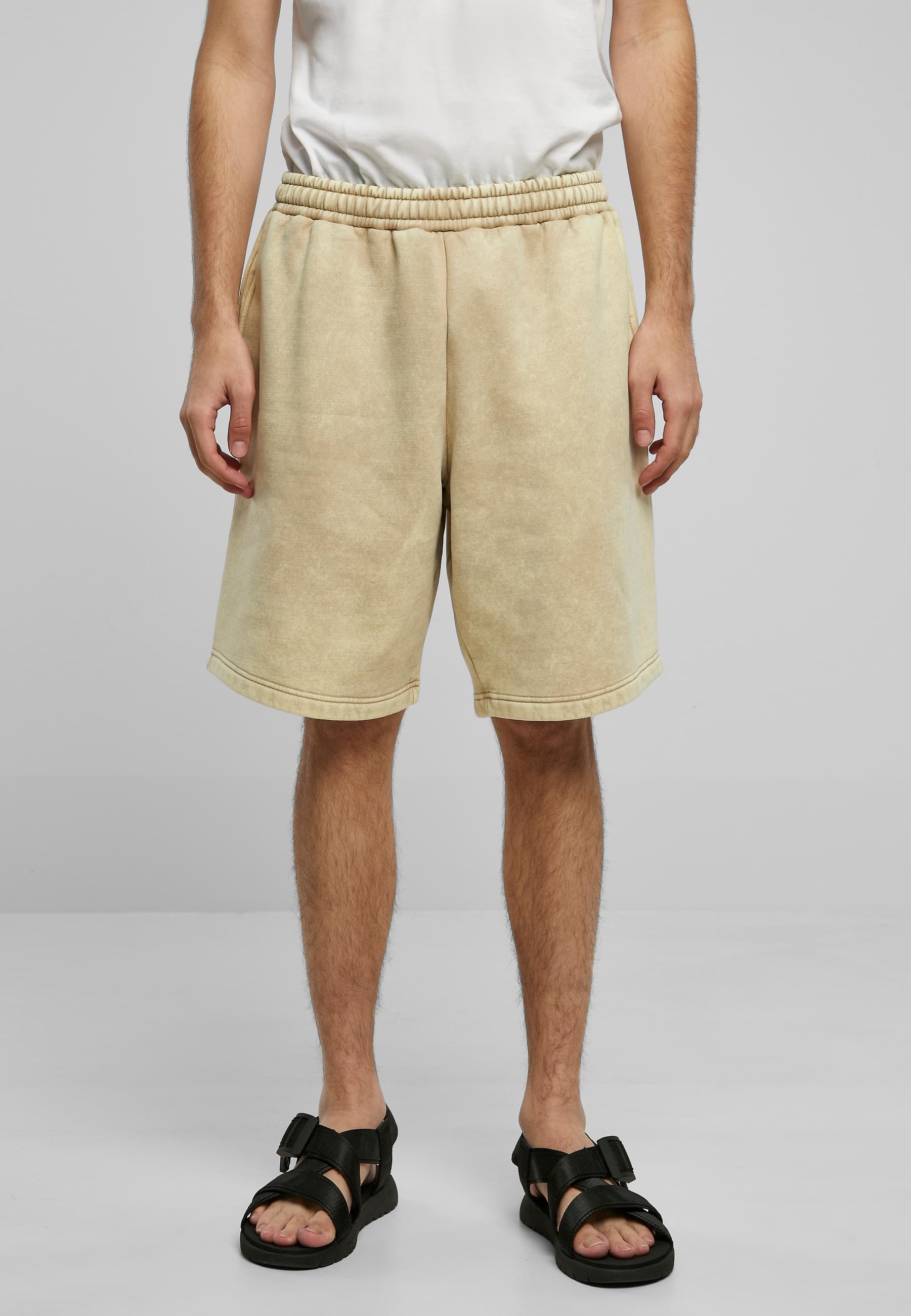 URBAN CLASSICS Sweatshorts »Urban Classics Herren Heavy Stone Washed Sweat Shorts«, (1 tlg.)