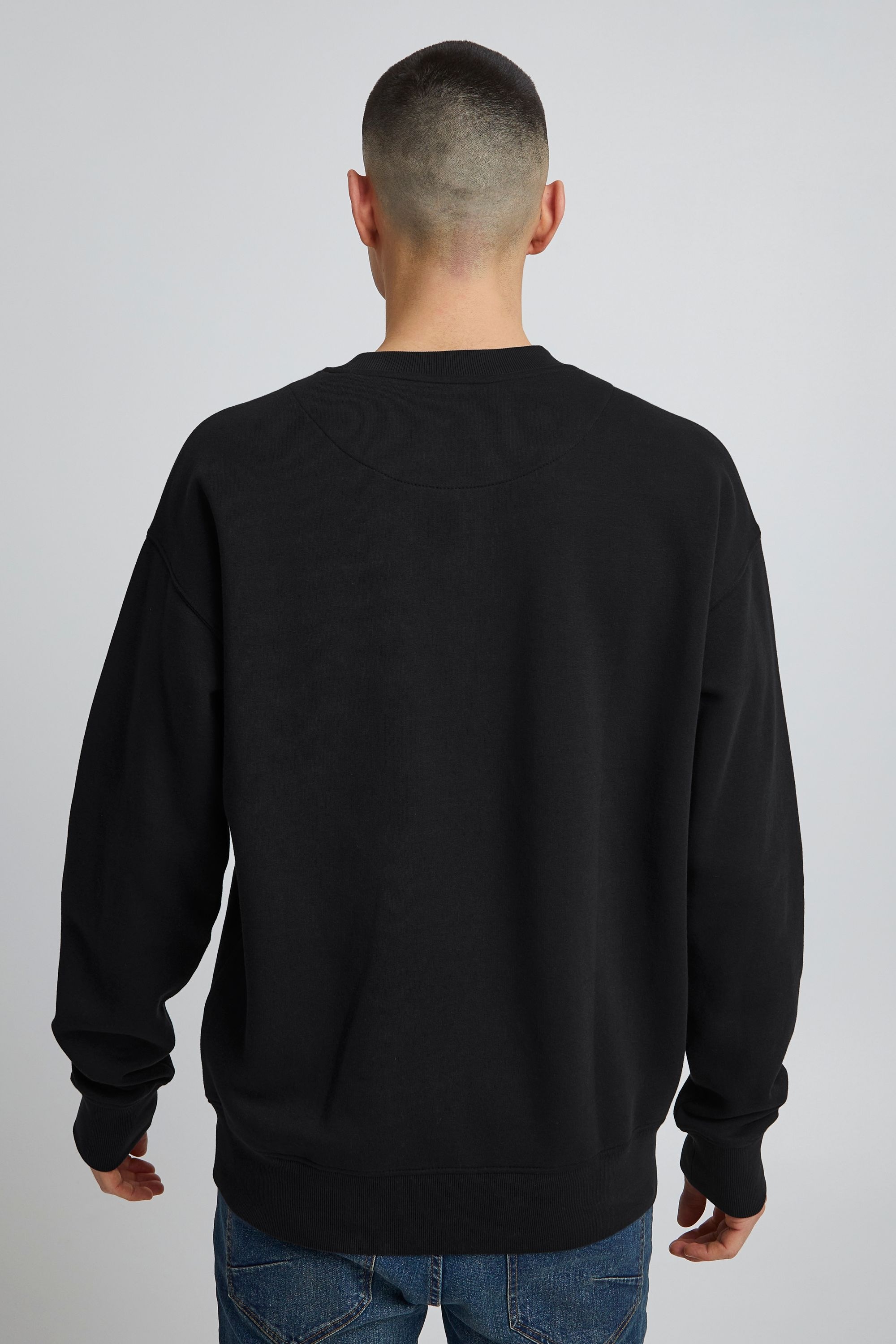 !solid Longpullover SOLID "Sweatshirtpullover SDLenz", Herren, Gr. M, schwarz (true schwarz), Obermaterial: 60% Baumwolle CO. 40% Polyester PES., Sweatshirts Longpullover 3