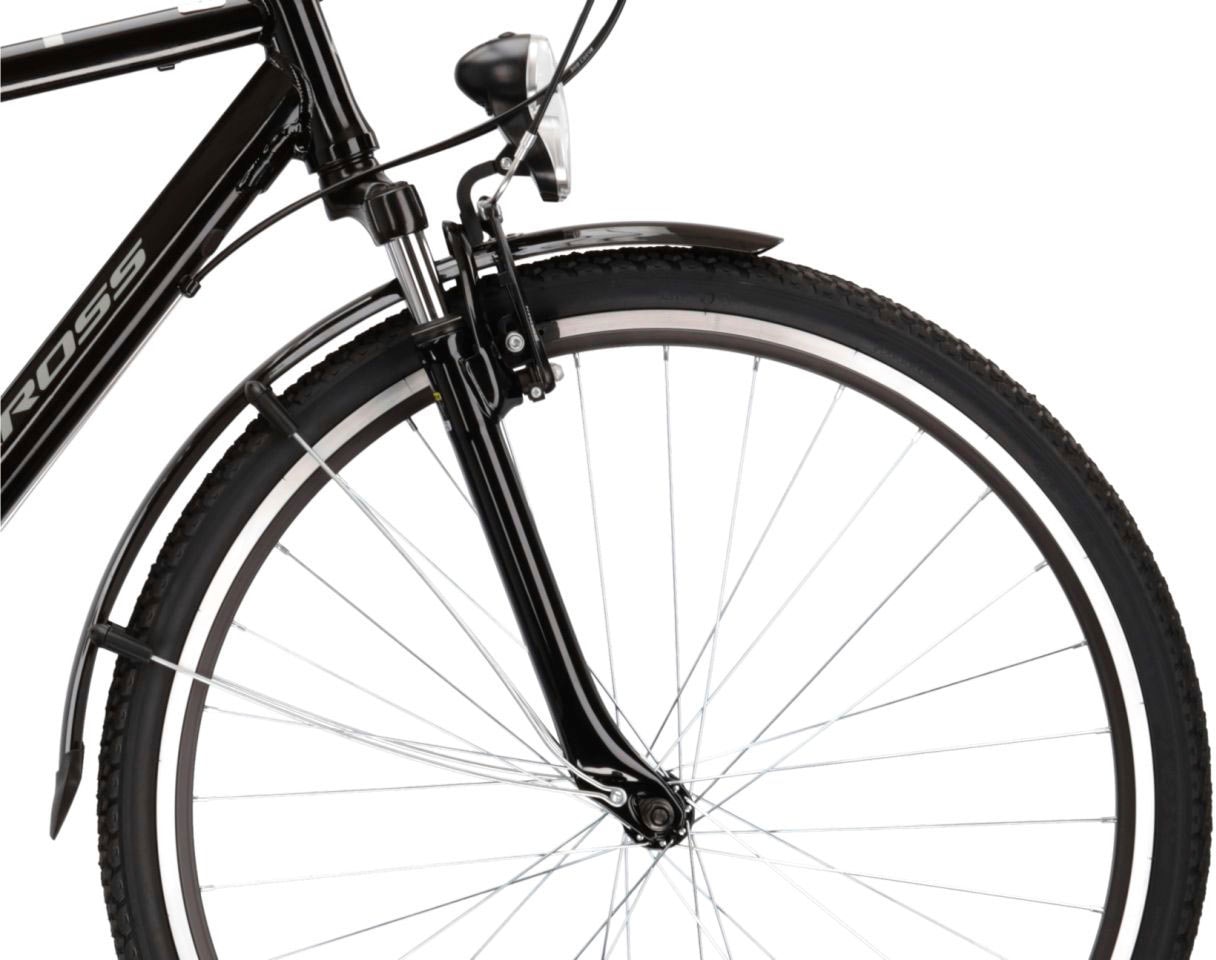 Kross Trekkingrad »KROSS Trekkingrad Trans 1.0 28" schwarz« 21 Gang Shimano TOURNEY TY300 Schaltwerk Kettenschaltung