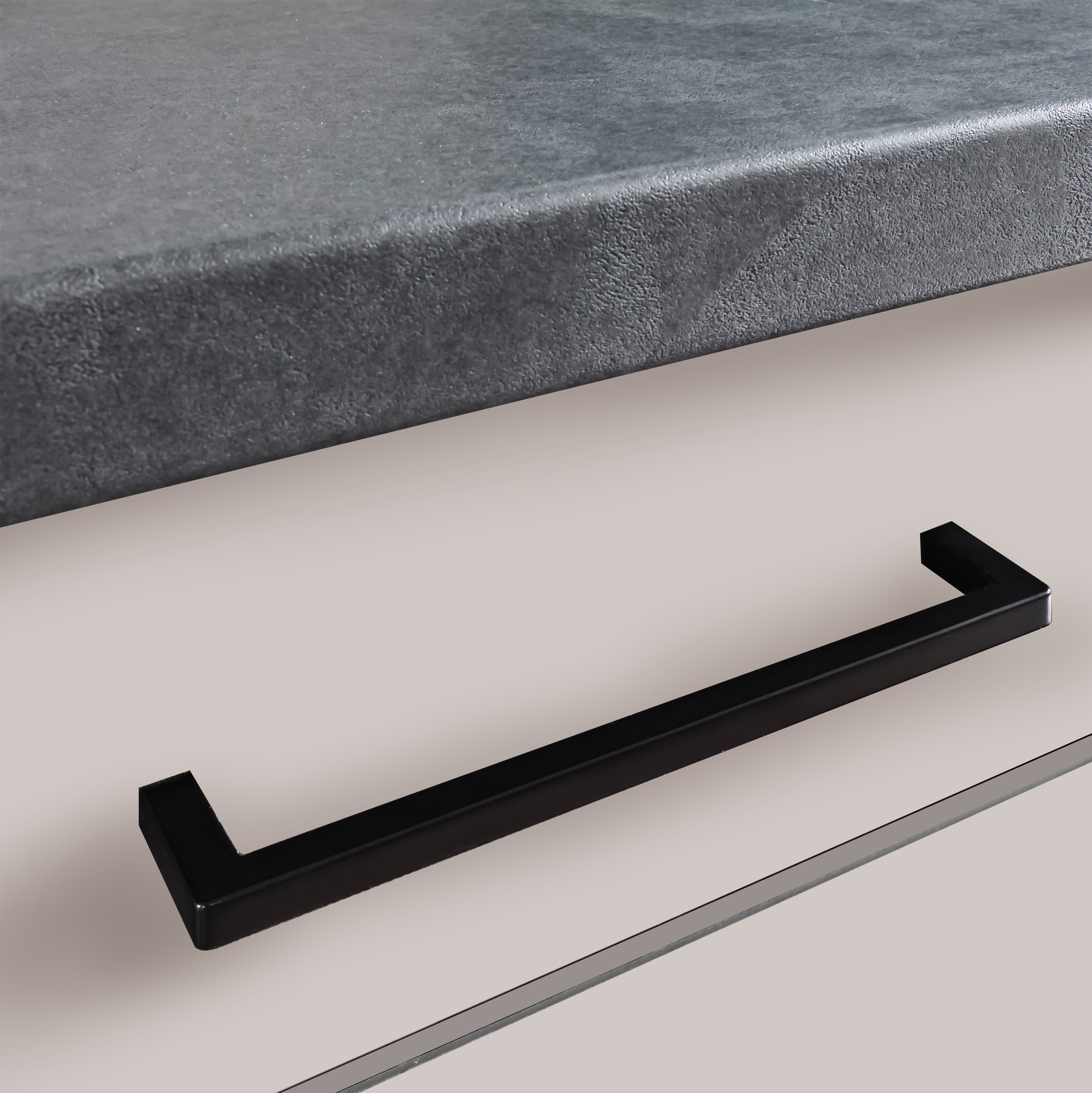 wiho Küchen Küche »Nisos«, Soft-Close, 340 cm, Backofen matt schwarz, Teleskopauszug