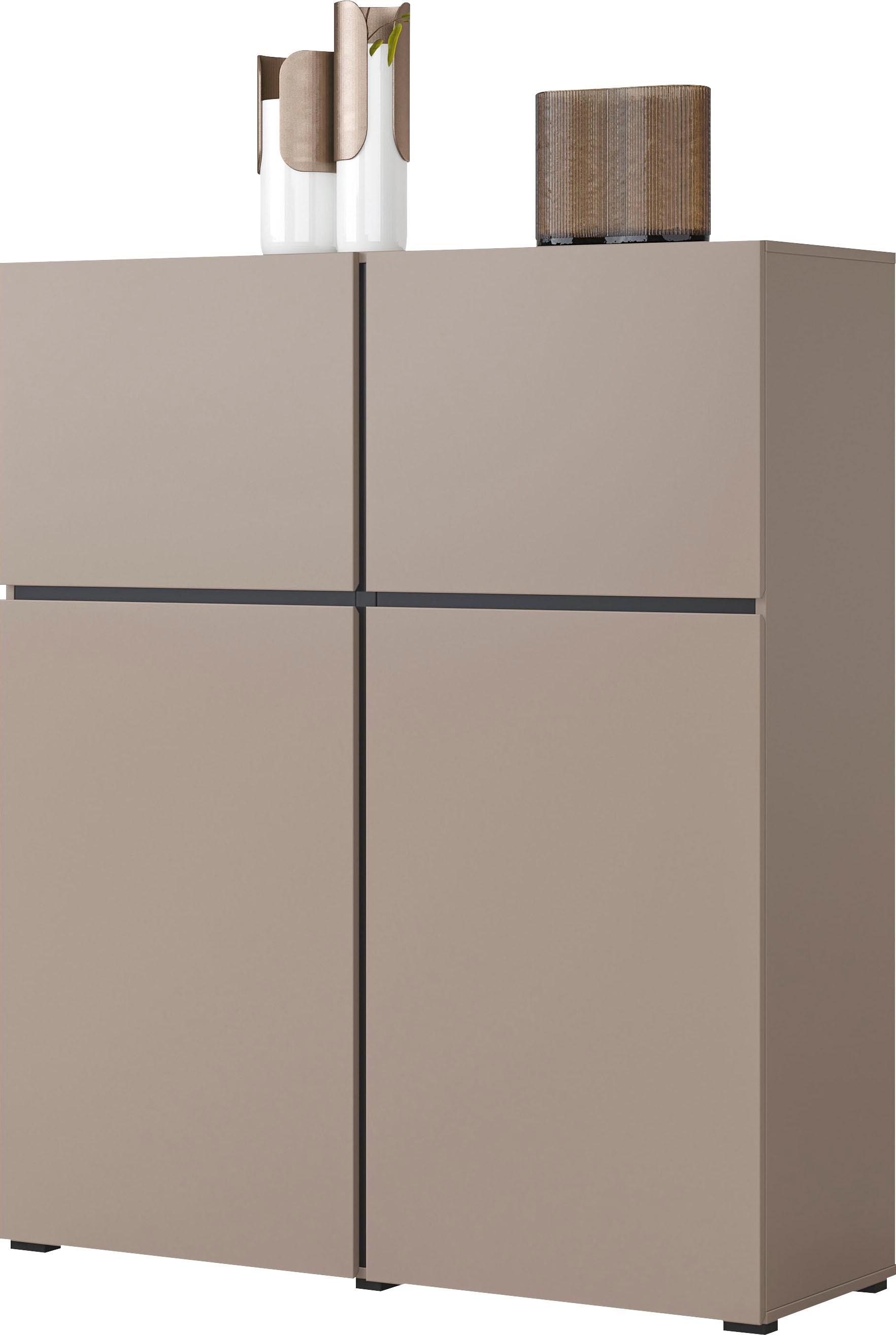 Thumbnail - OTTO home Highboard "Cross, moderne grifflose Hochkommode mit 4 Türen,Türkommode" Hochschrank, Höhe 139 cm mit viel Stau...