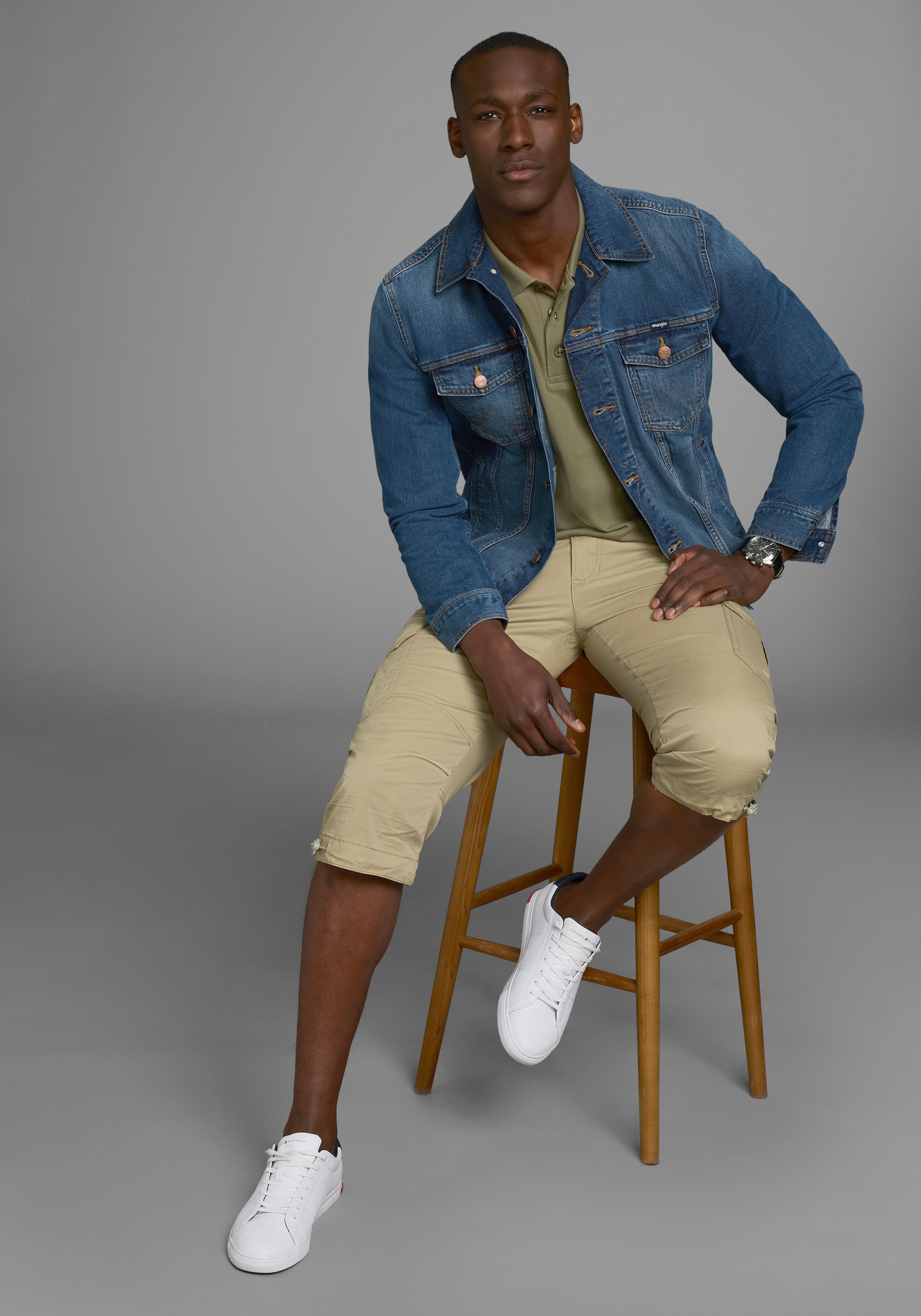 Man's World Poloshirt, Kurzarm, lockere Passform, unifarben