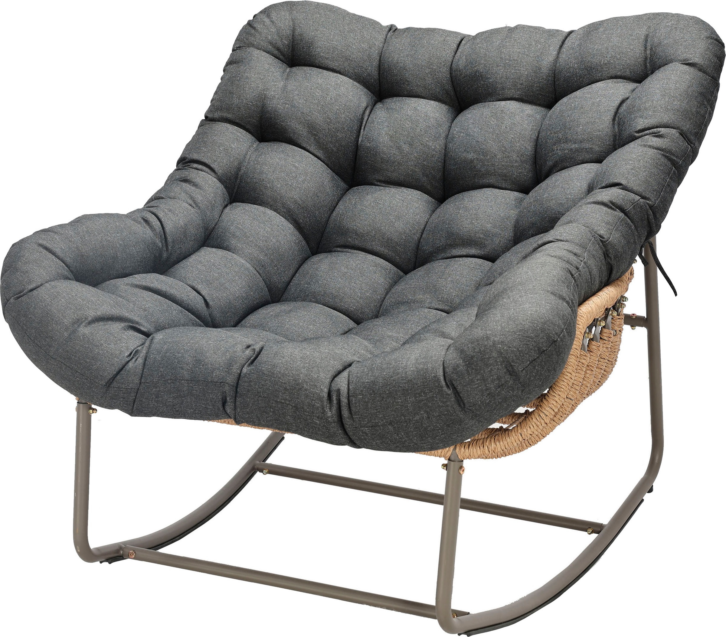 KONIFERA Schaukelstuhl »Ferrol« (Set) inklusive Fußhocker, mit Auflagen