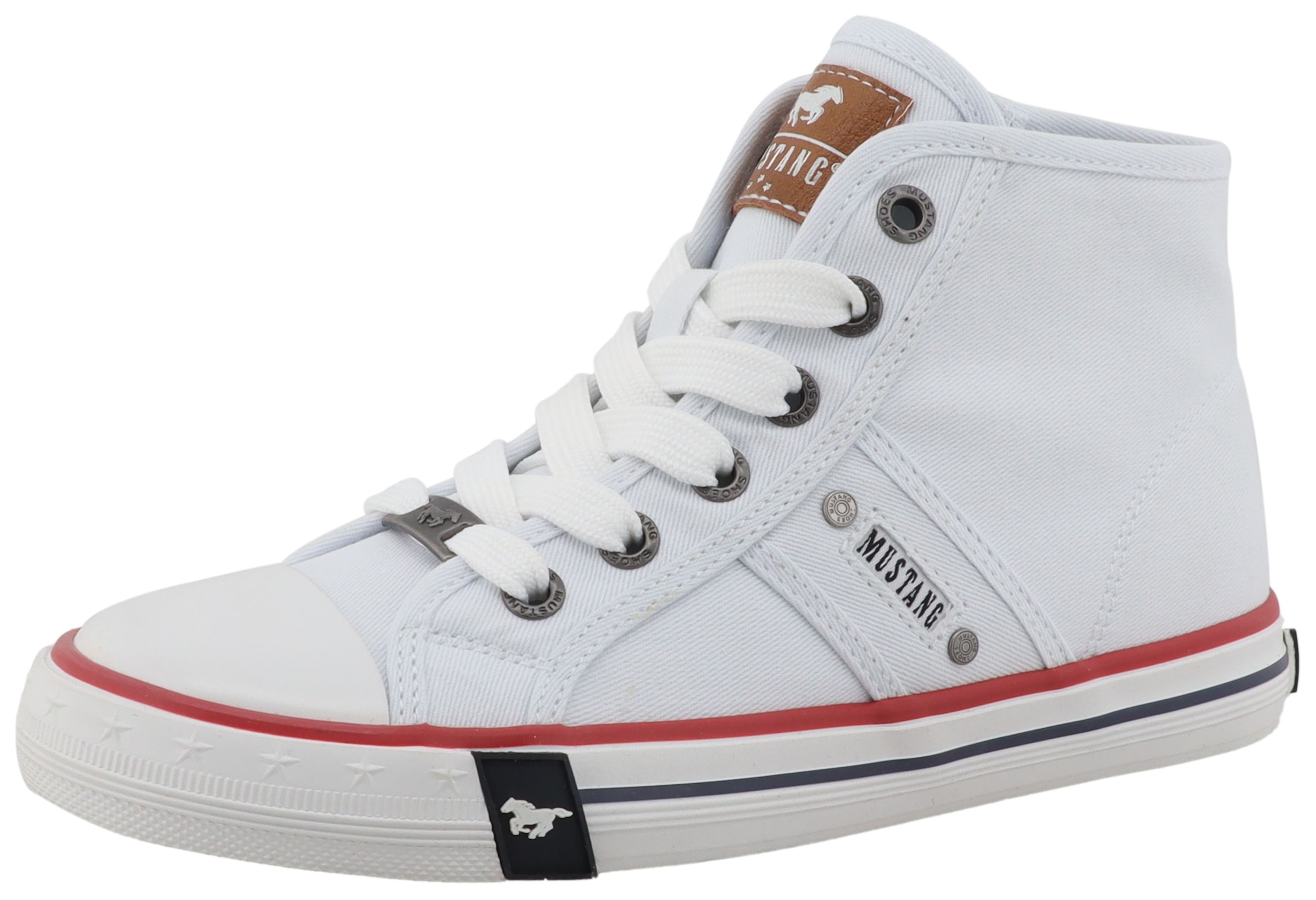 Mustang Shoes 1100000002199 "Gaspare" Freizeitschuh, Schnürboots, High Top-Sneaker mit Nieten