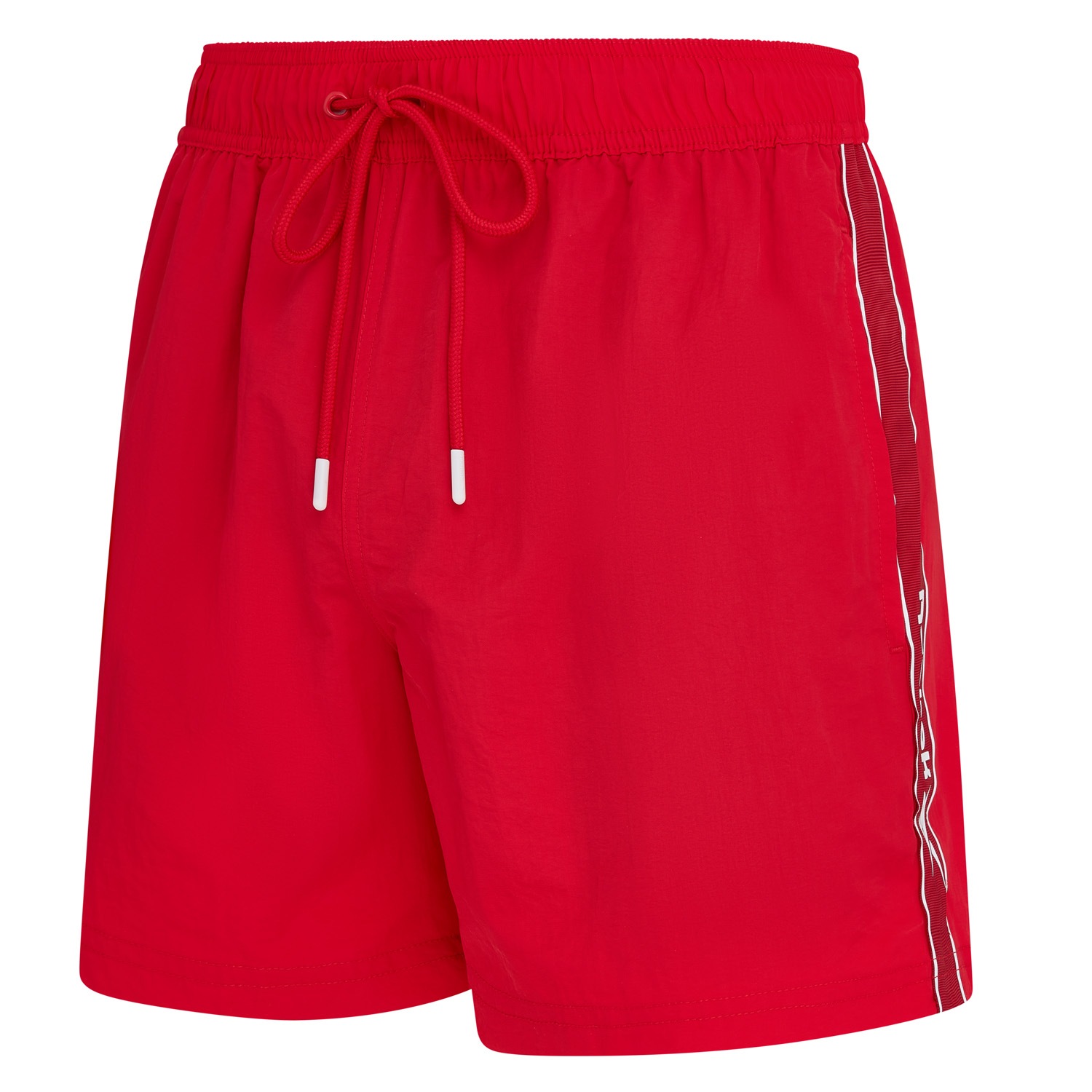 Badeshorts REEBOK "Tanner", Herren, Gr. L, N-Gr, vector rot, Microfaser, Obermaterial: 100% Polyamid, Badehosen Badeshorts, mit seitlichen Taschen und Logoschriftzug