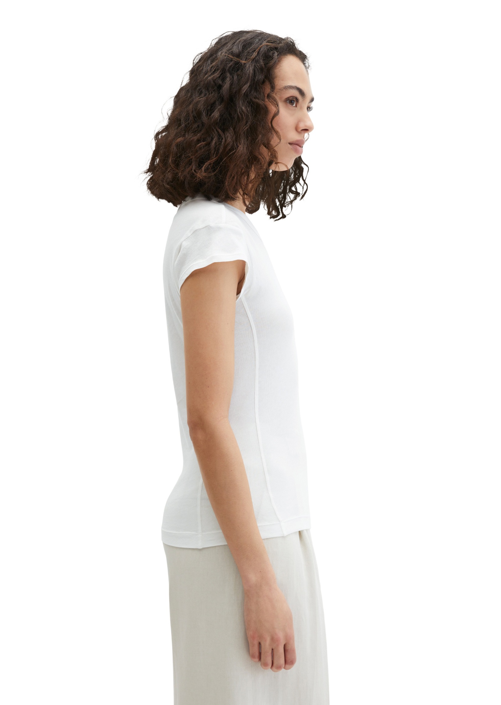 MARC O'POLO Women's T-Shirt Grey White Size S 8