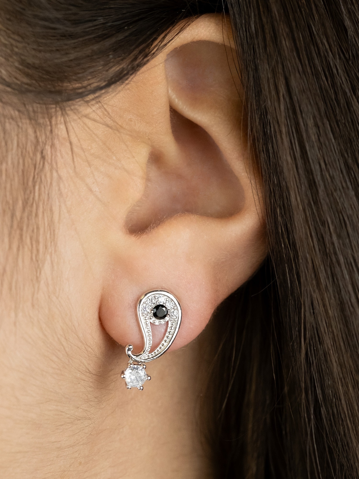 Engelsrufer Paar Ohrstecker »Yin Yang, ERE-YIYA-ZI«, Made in Germany - mit Zirkonia (synth.)