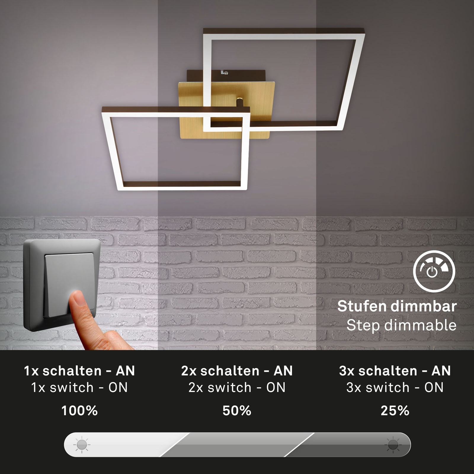 Briloner Leuchten LED Deckenleuchte »FRAME«