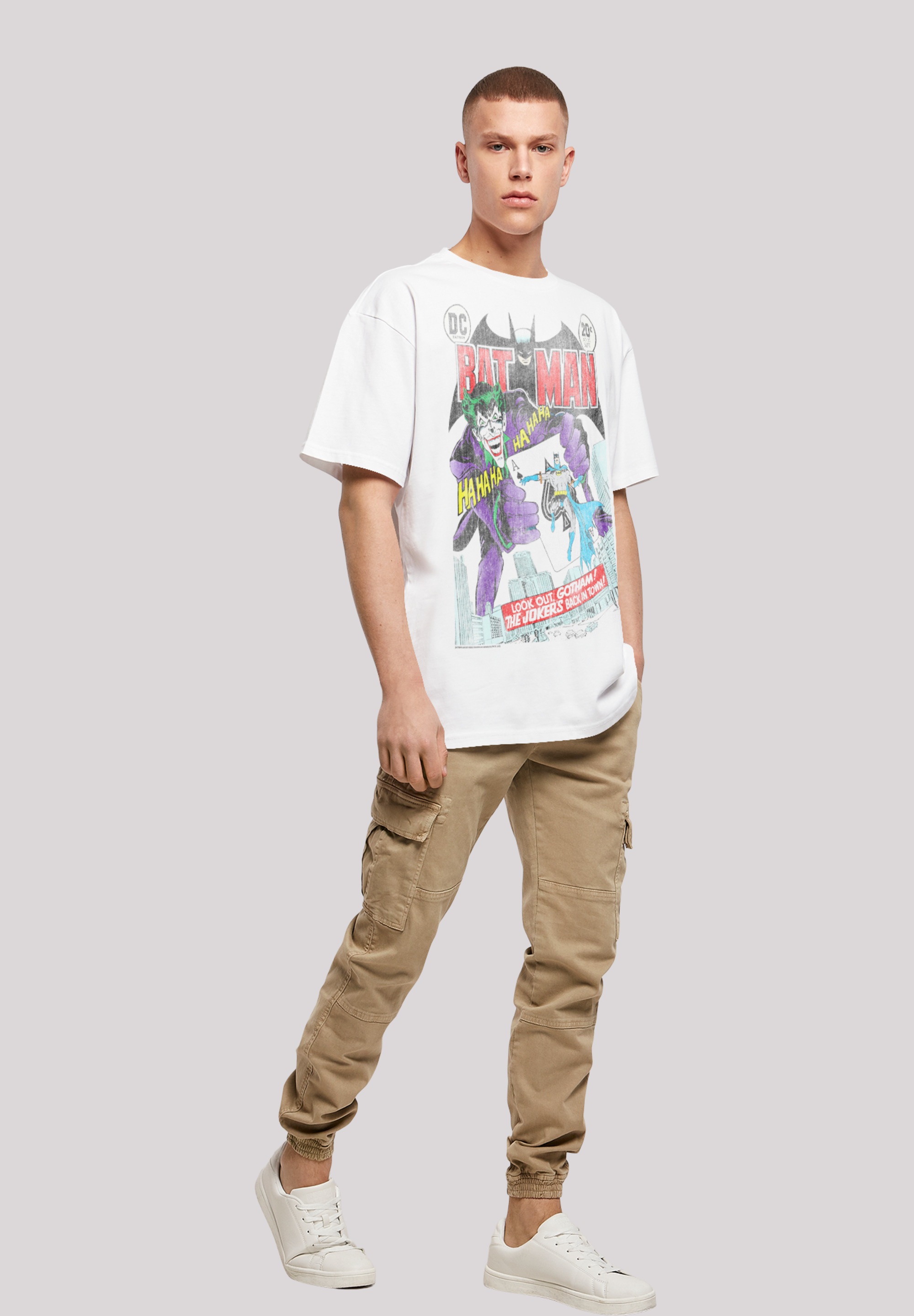 F4NT4STIC T-Shirt »Batman Joker Playing Card Cover«, Print