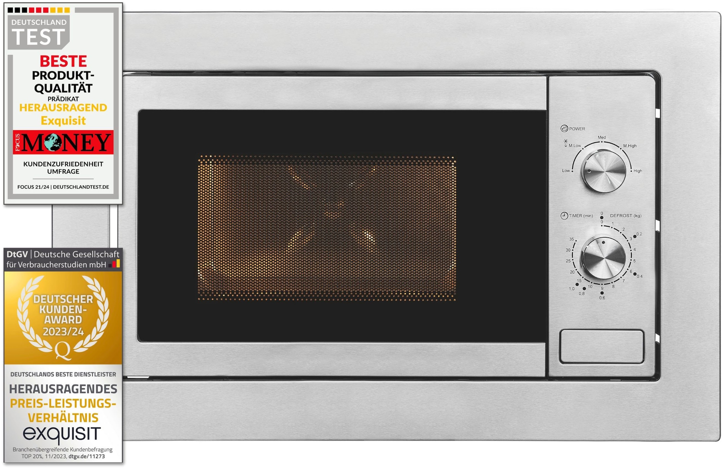 exquisit Einbau-Mikrowelle »EMW10-020« Mikrowelle 1300 W