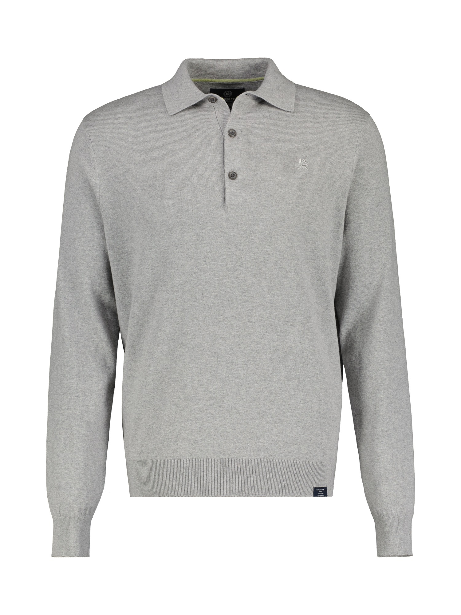 LERROS Strickpullover »LERROS Langarm Strickpolo mit Wollanteil«
