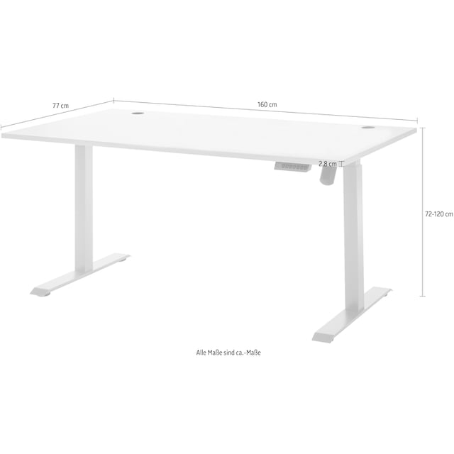 BEGA (2 »Pronto«, Memeory und 4 mit St.), Höhenanzeige Schreibtisch BAUR Schreibtisch | OFFICE Tasten Höhenverstellbarer