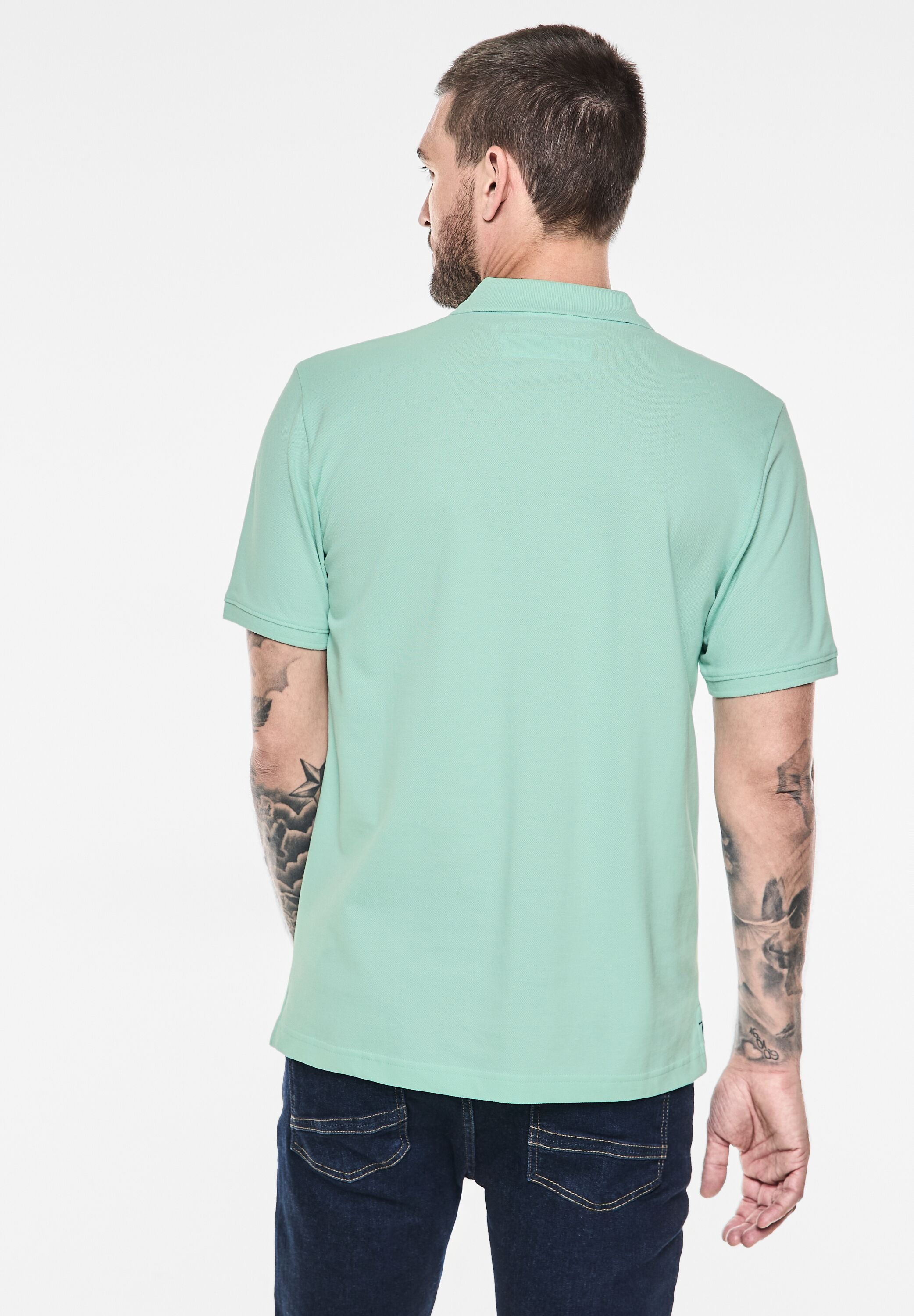 STREET ONE MEN Poloshirt, in Unifarbe
