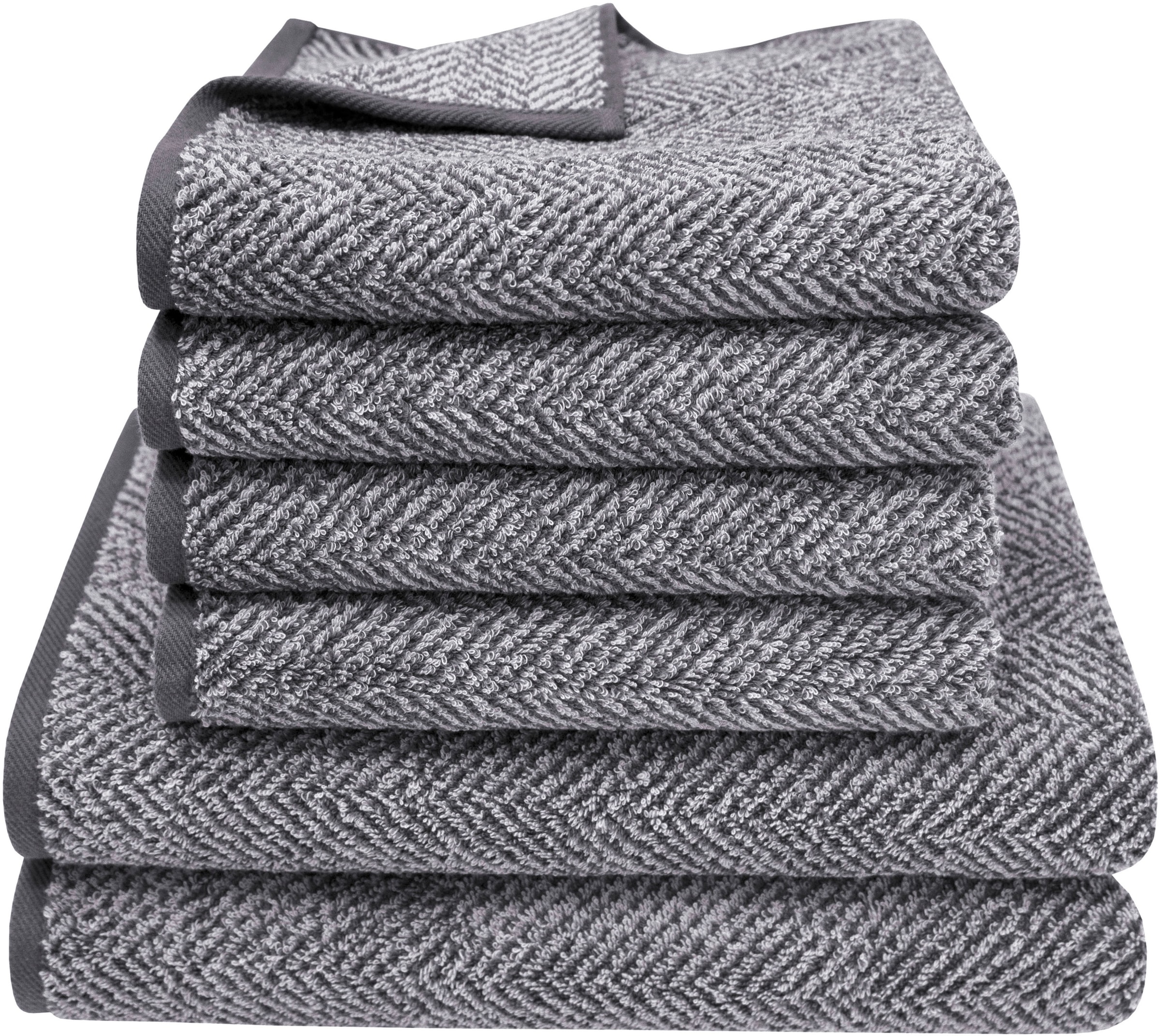 Dyckhoff Handtuch Set "Golden Shades Herringbone" Set 6 Stk. Walkfrottier 4 günstig online kaufen