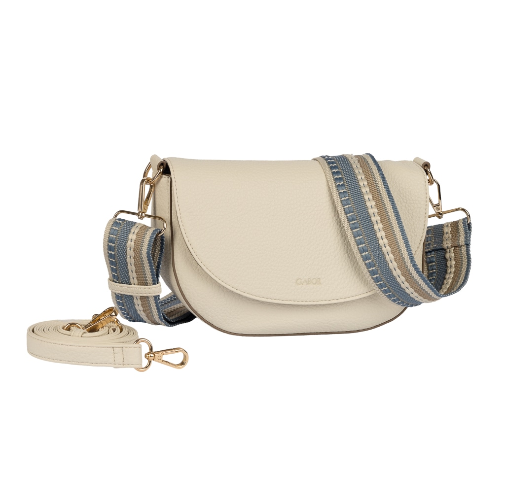 GABOR Damen Satteltasche "Linda Summer"sanftes weiß, Lederimitat, clean, gepflegt, unifarben, Taschen, Damen Umhängetasche, Schultertasche mit
