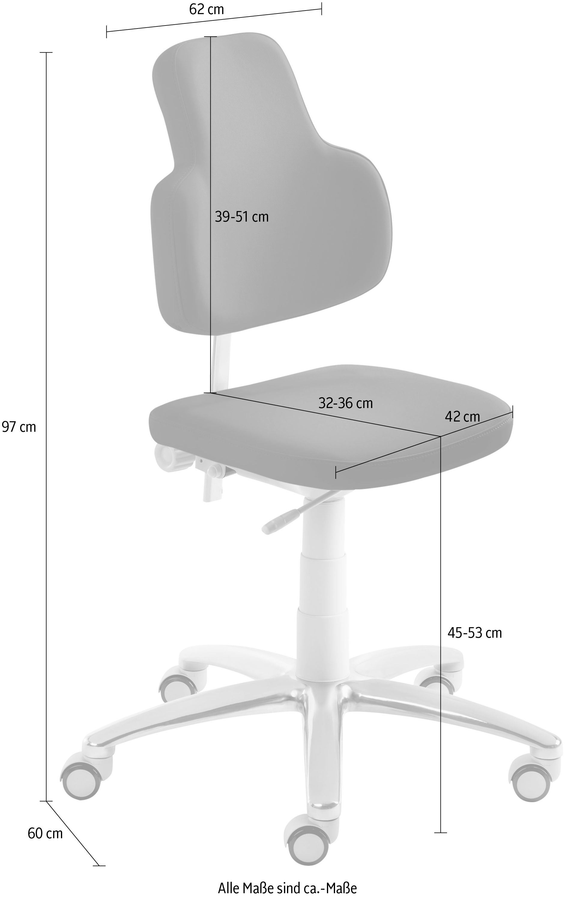 Mayer Sitzmöbel Bürostuhl, Kunstleder KUBA, "myMax"