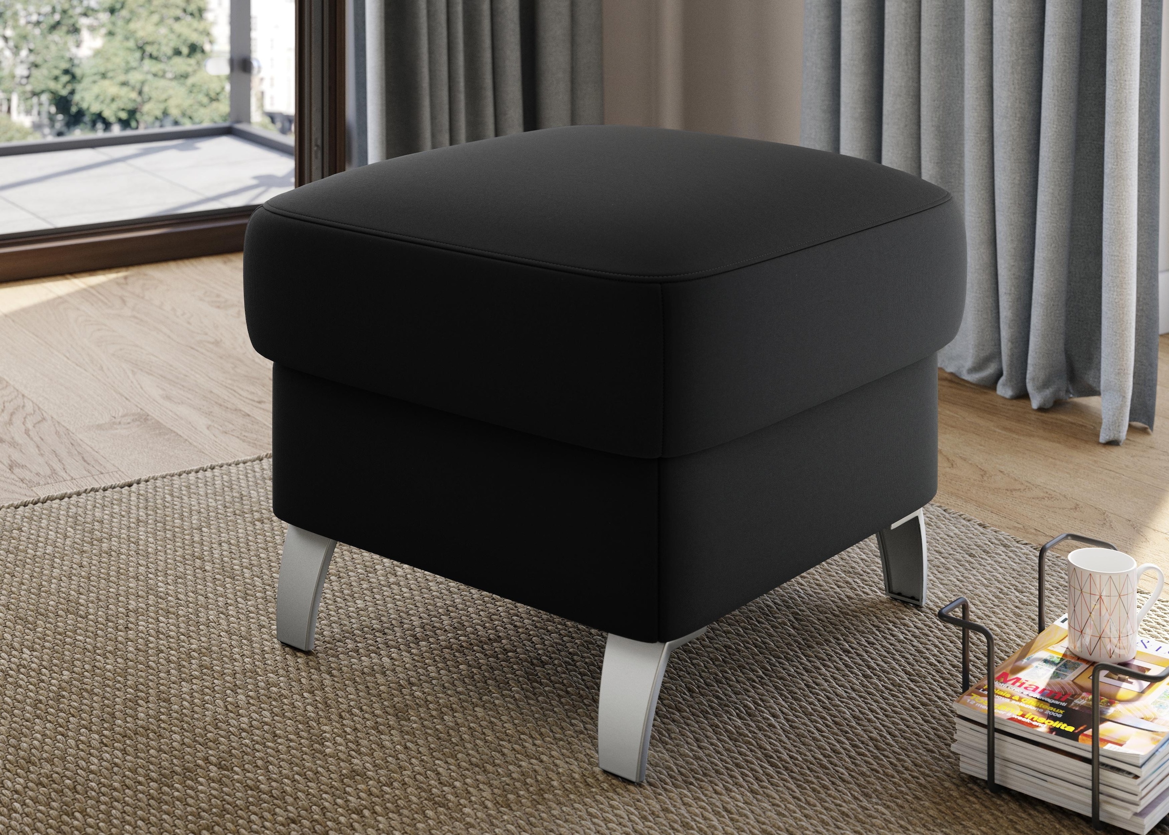 sit&more Hocker "Palmera, B: 58 cm", mit Stauraum, Federkern günstig online kaufen