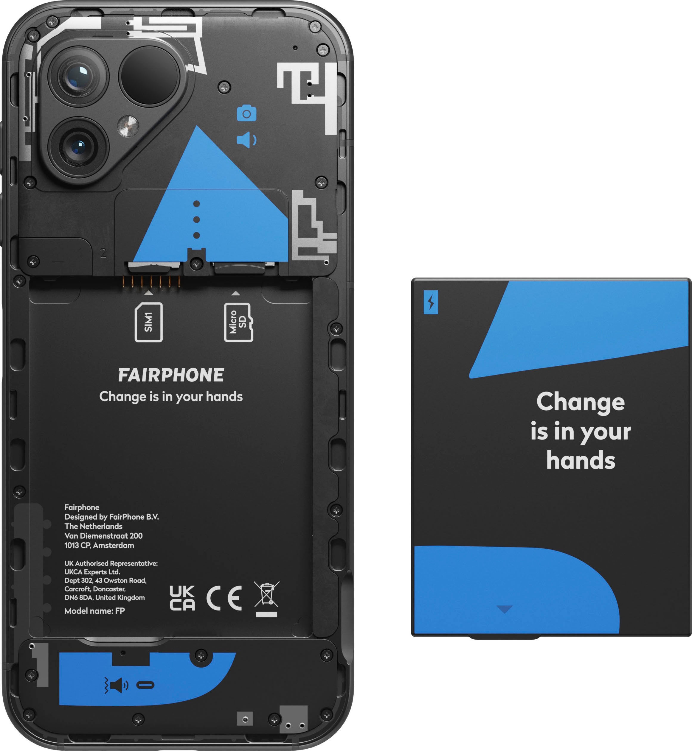 Fairphone Smartphone »FAIRPHONE 5«, matte black, 16,40 cm/6,46 Zoll, 256 GB Speicherplatz, 50 MP Kamera