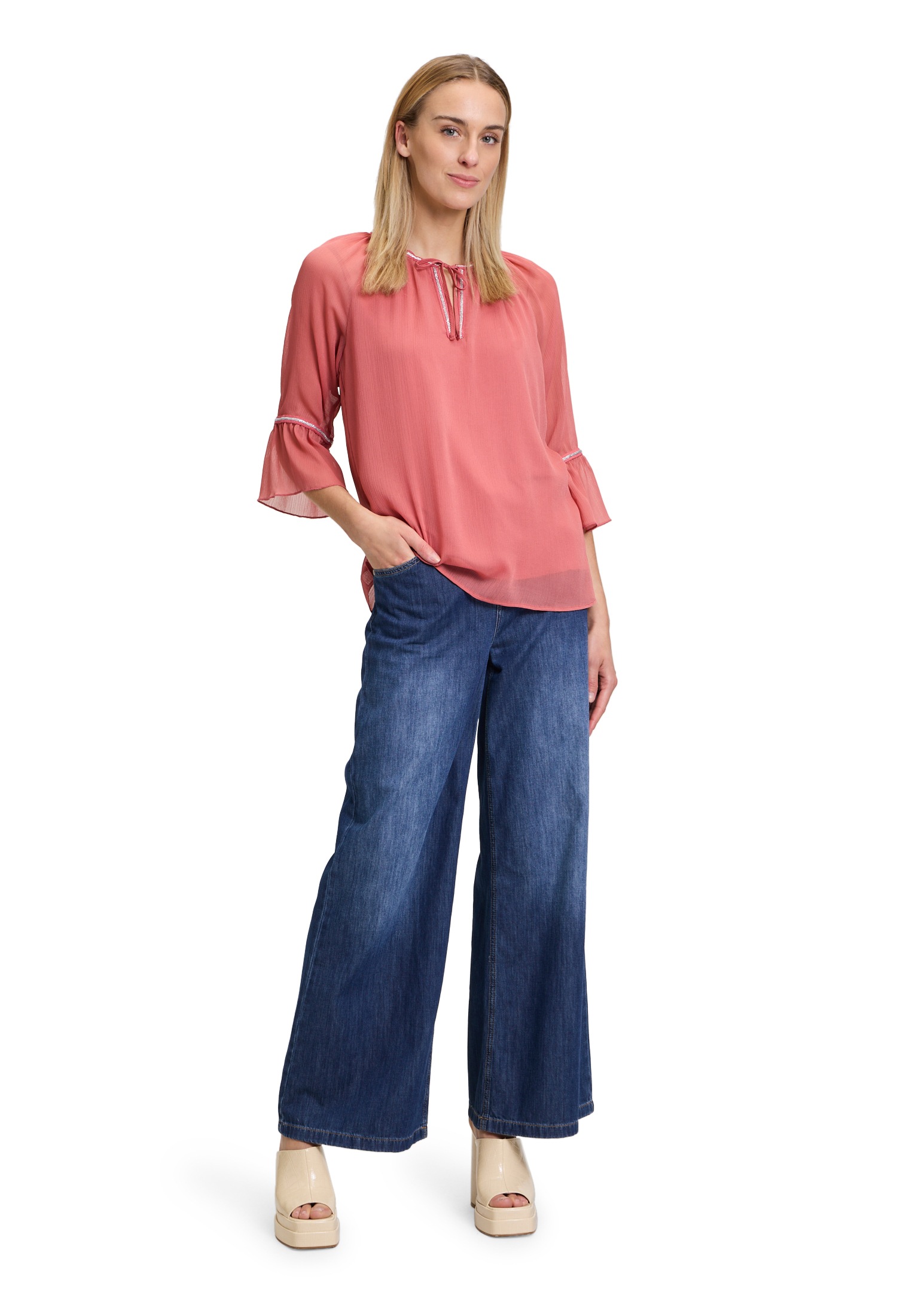 Cartoon Schlupfbluse »Cartoon Damen Casual-Bluse mit Flügelärmeln«